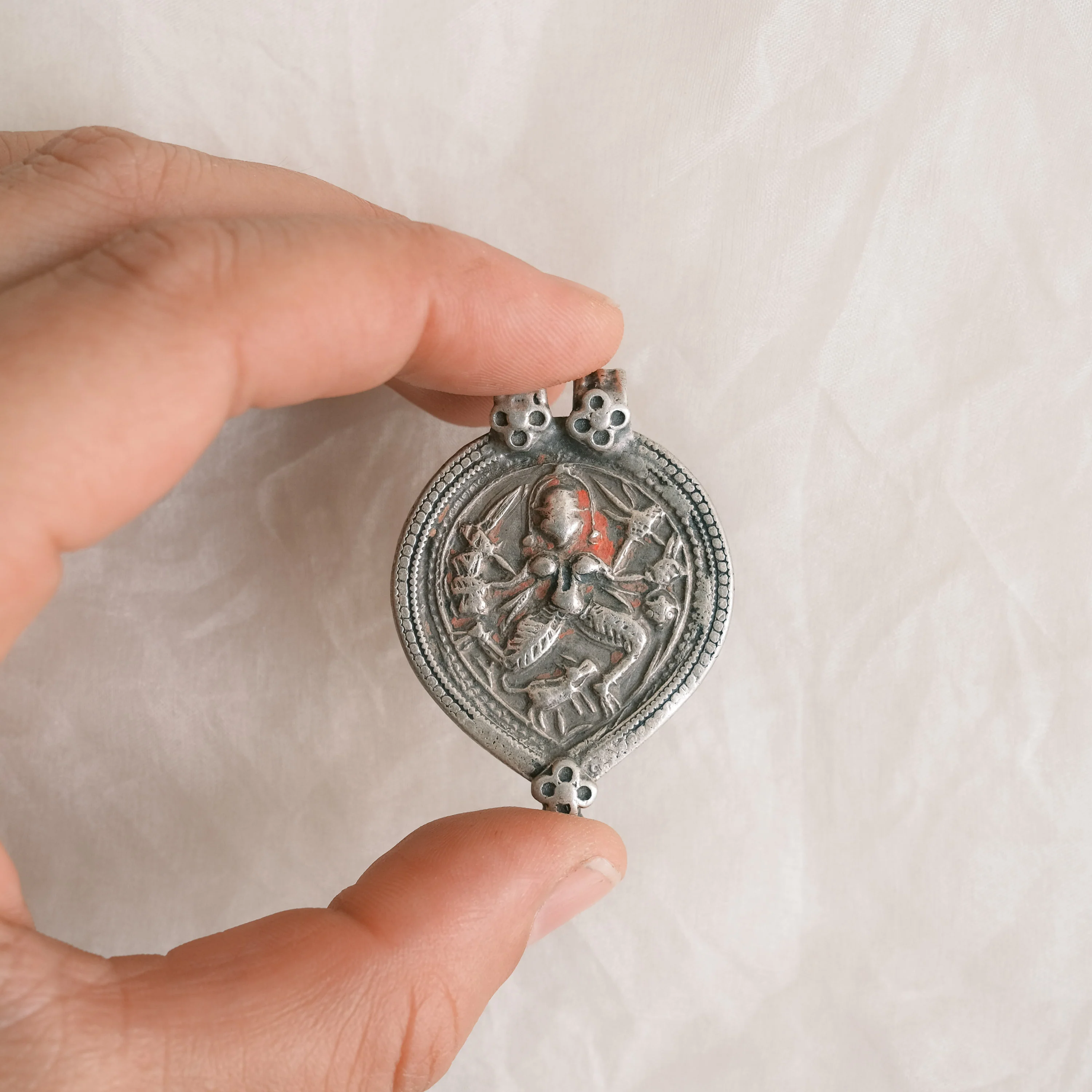 Jewellery - Pendant - Vintage Silver Durga Protection - Image 2