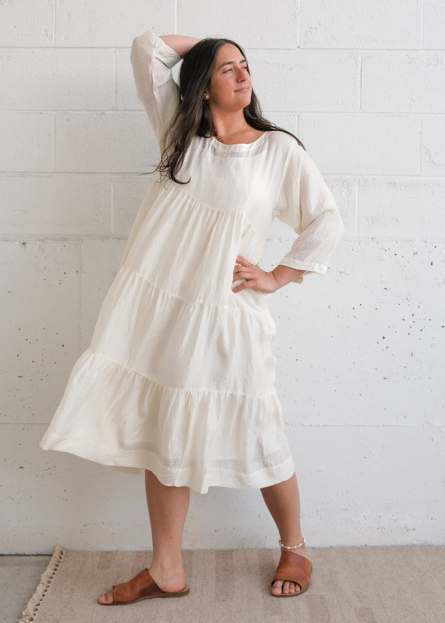 Calico Dress - Handwoven Mulberry Silk - Dyeable - Image 3
