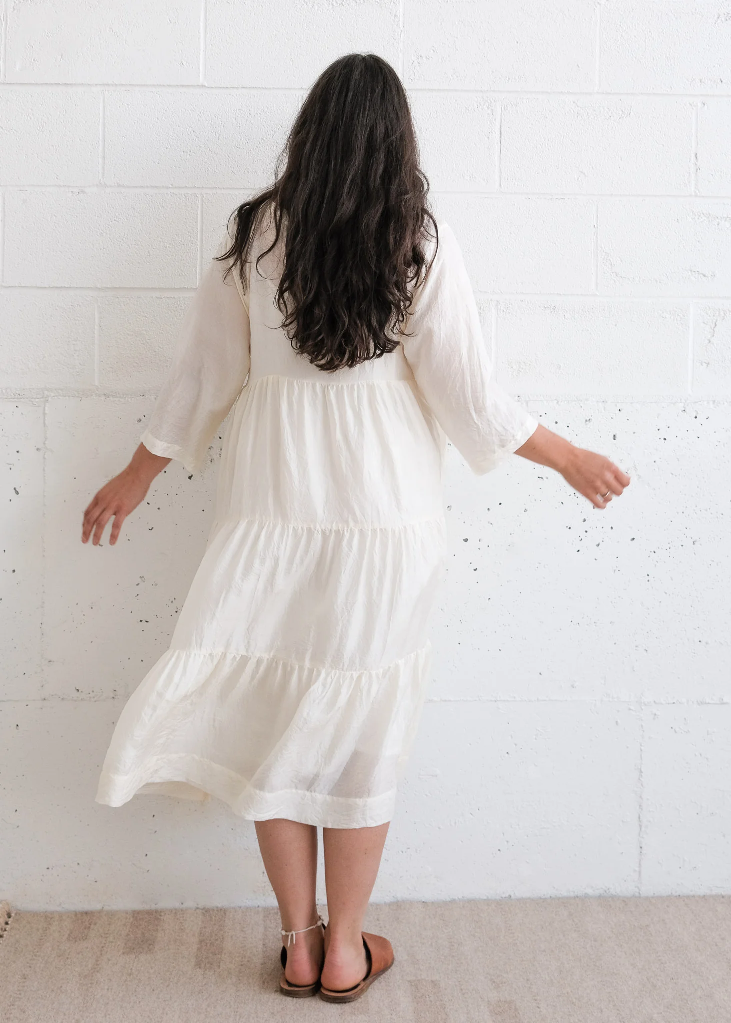 Calico Dress - Handwoven Mulberry Silk - Dyeable - Image 4