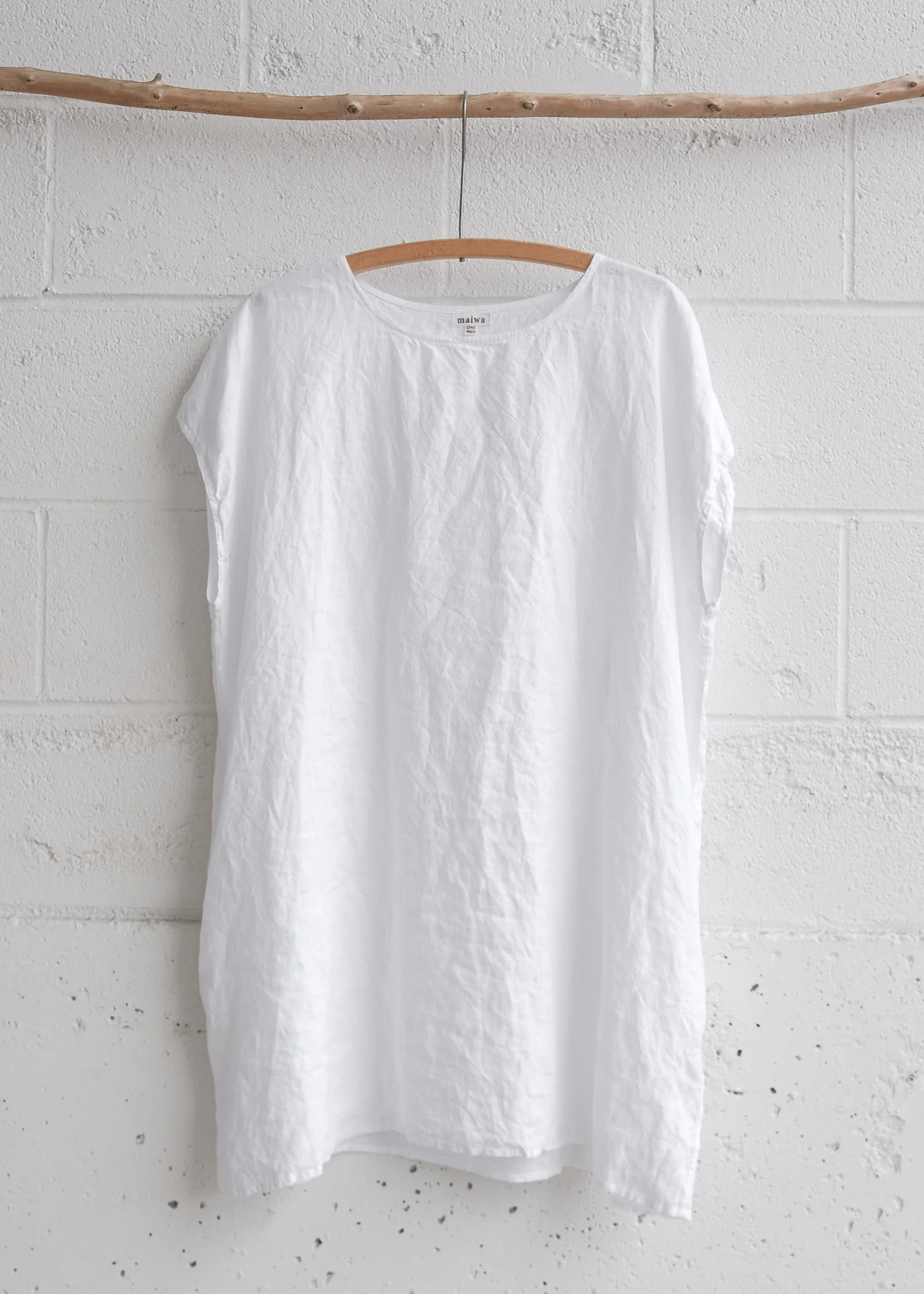 Mala Tunic - White Linen - Dyeable - Image 4