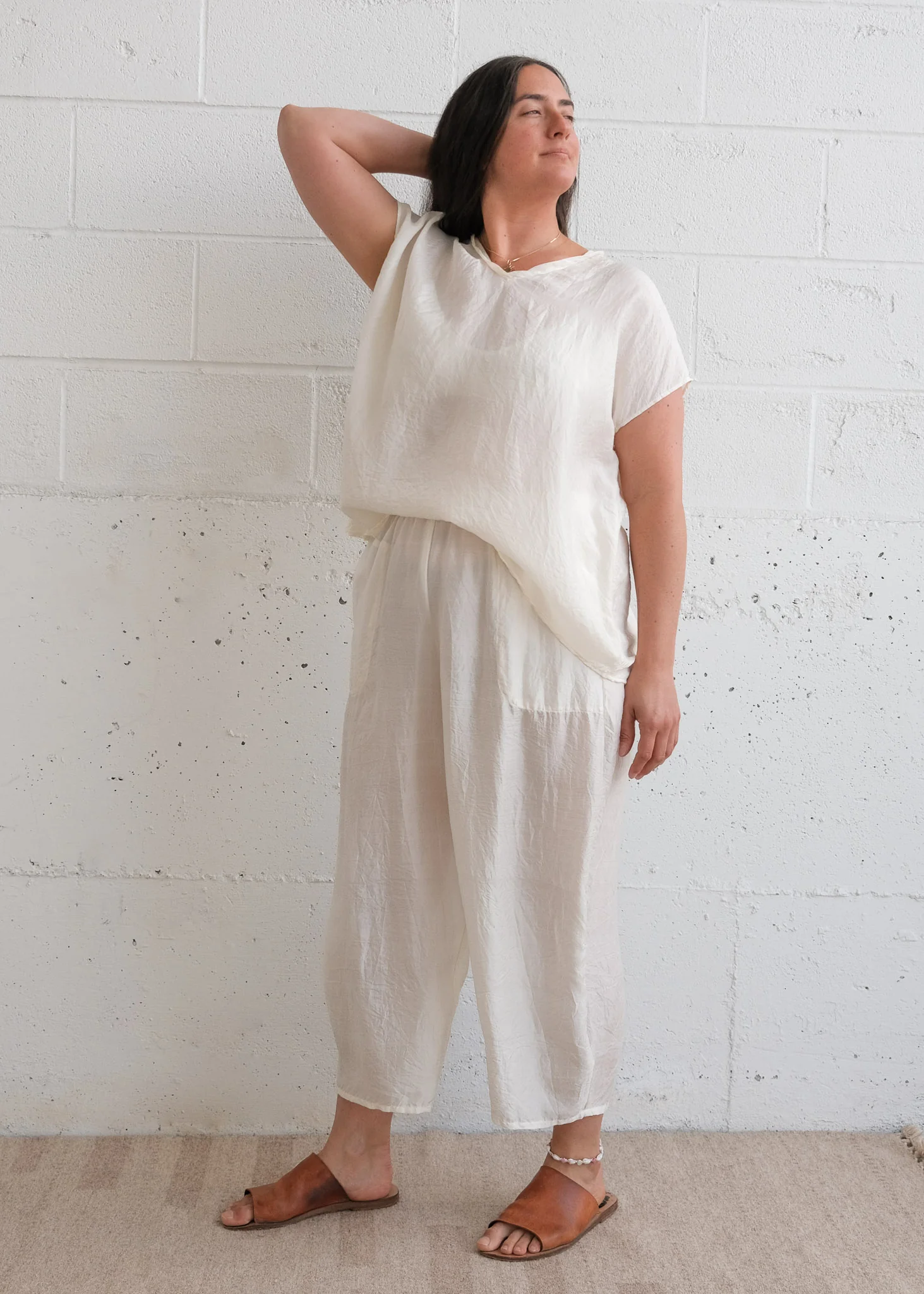 Onam Top - Handwoven Mulberry Silk - Dyeable - Image 4