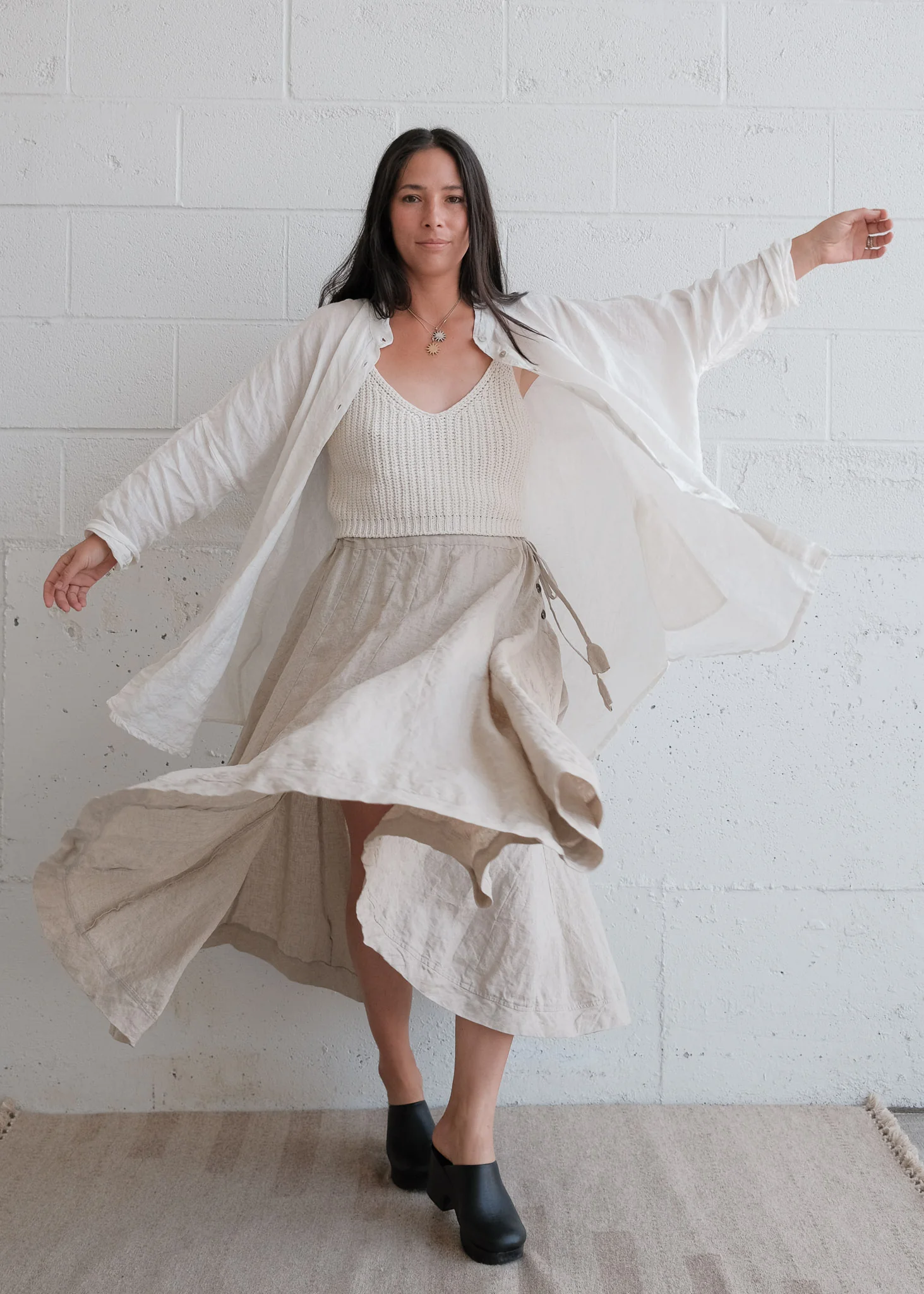 Shimoga Shirt - Handwoven White Linen - Dyeable - Image 7
