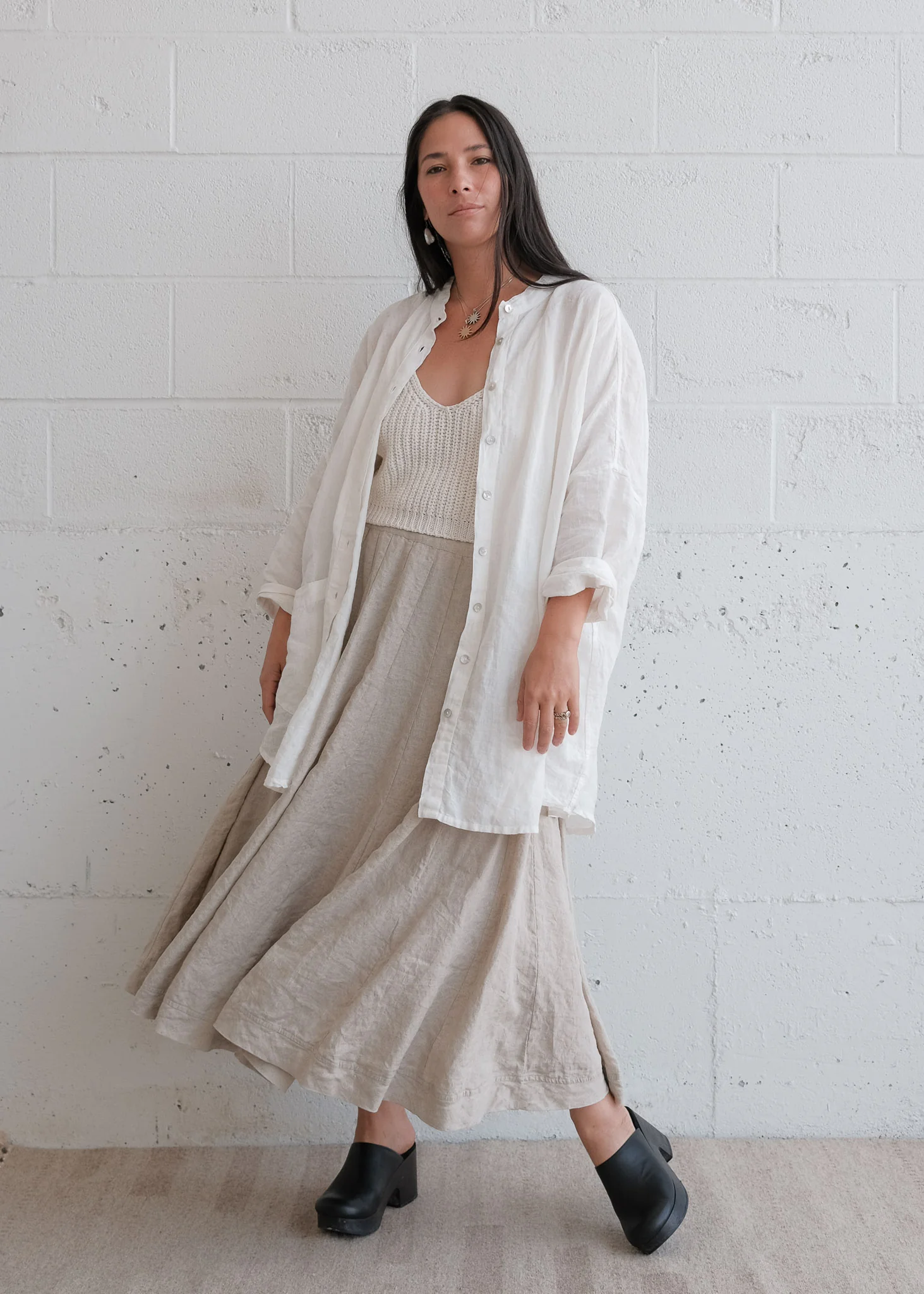 Shimoga Shirt - Handwoven White Linen - Dyeable - Image 8