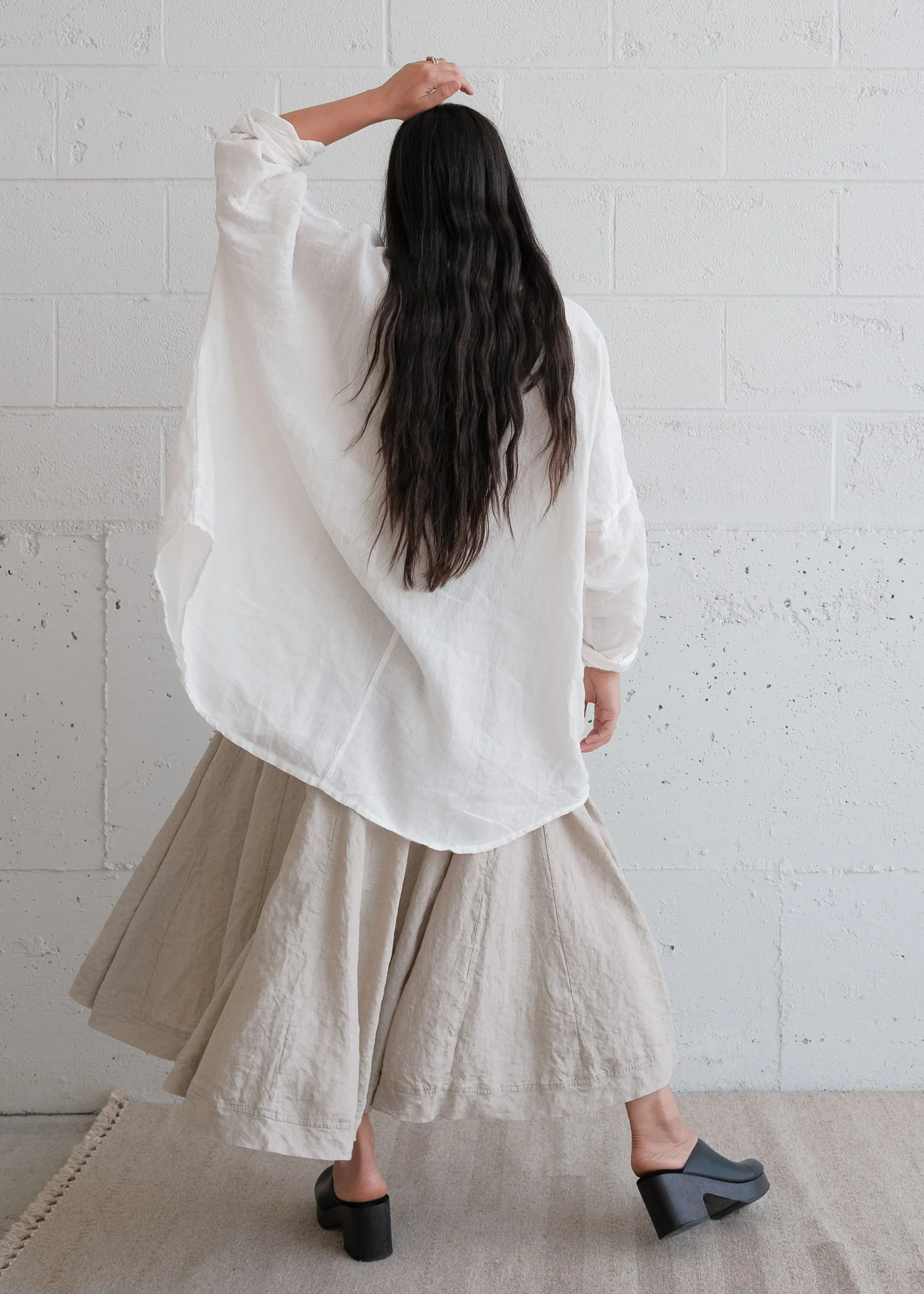 Shimoga Shirt - Handwoven White Linen - Dyeable - Image 9