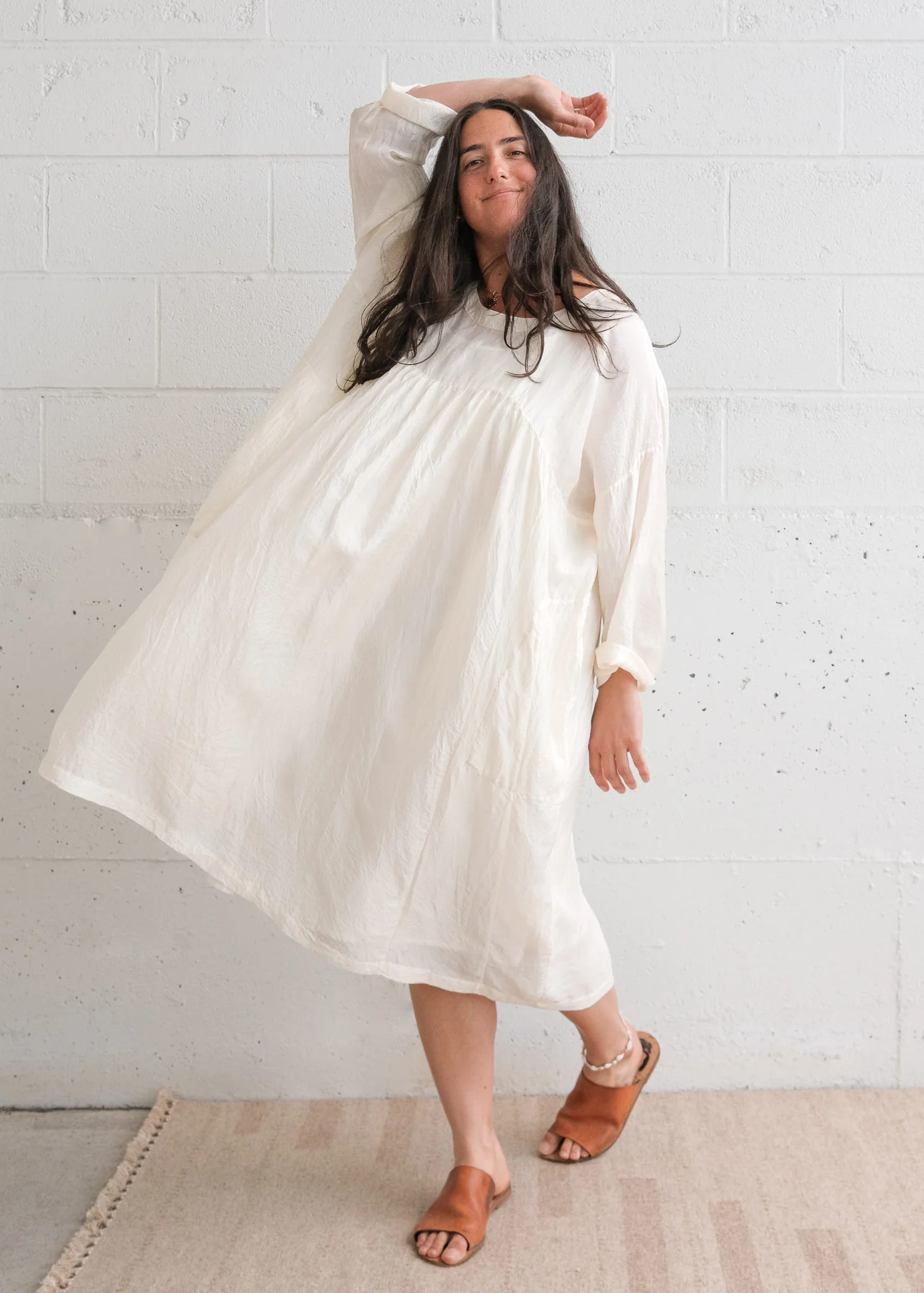 Journeywoman - Wayfinder Smock - Handwoven Mulberry Silk - Image 3