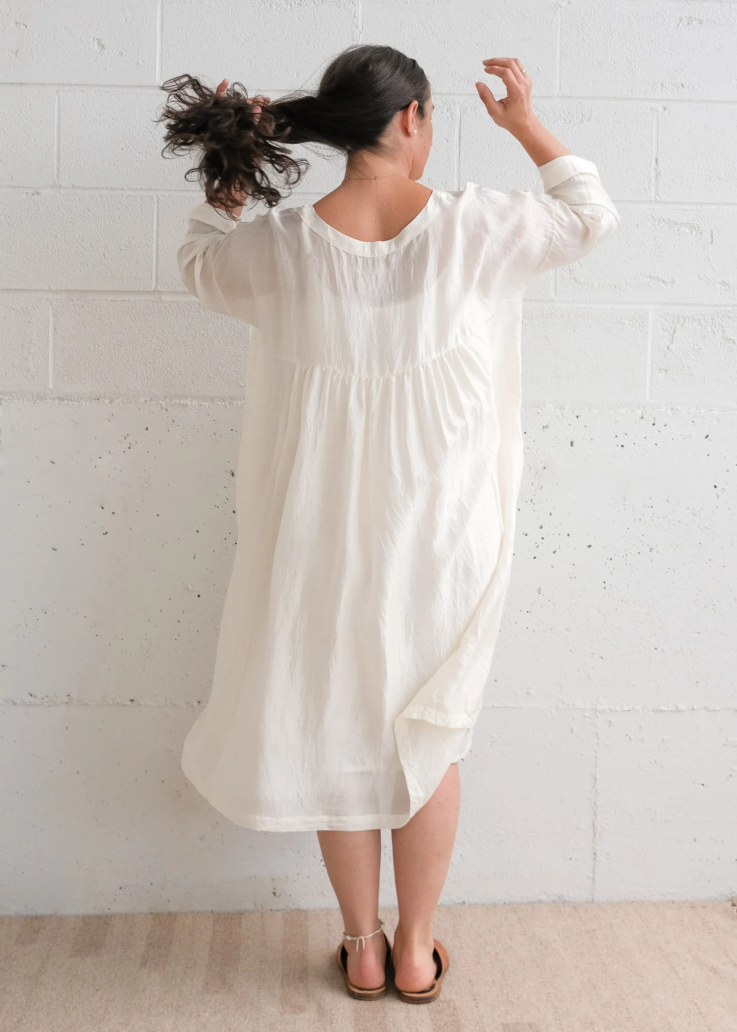Journeywoman - Wayfinder Smock - Handwoven Mulberry Silk - Image 6