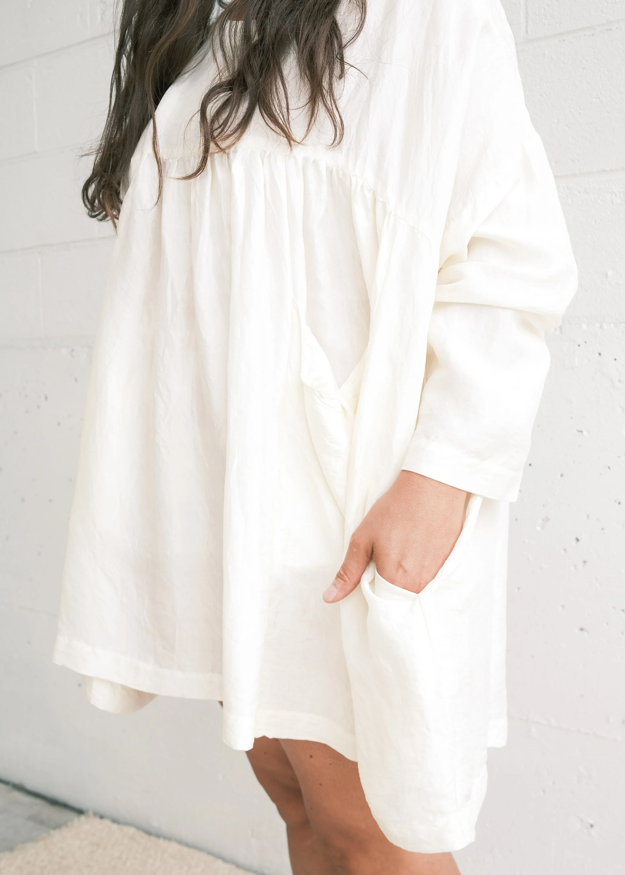 Journeywoman - Whispering Leaf Smock - Handwoven Mulberry Silk - Image 3