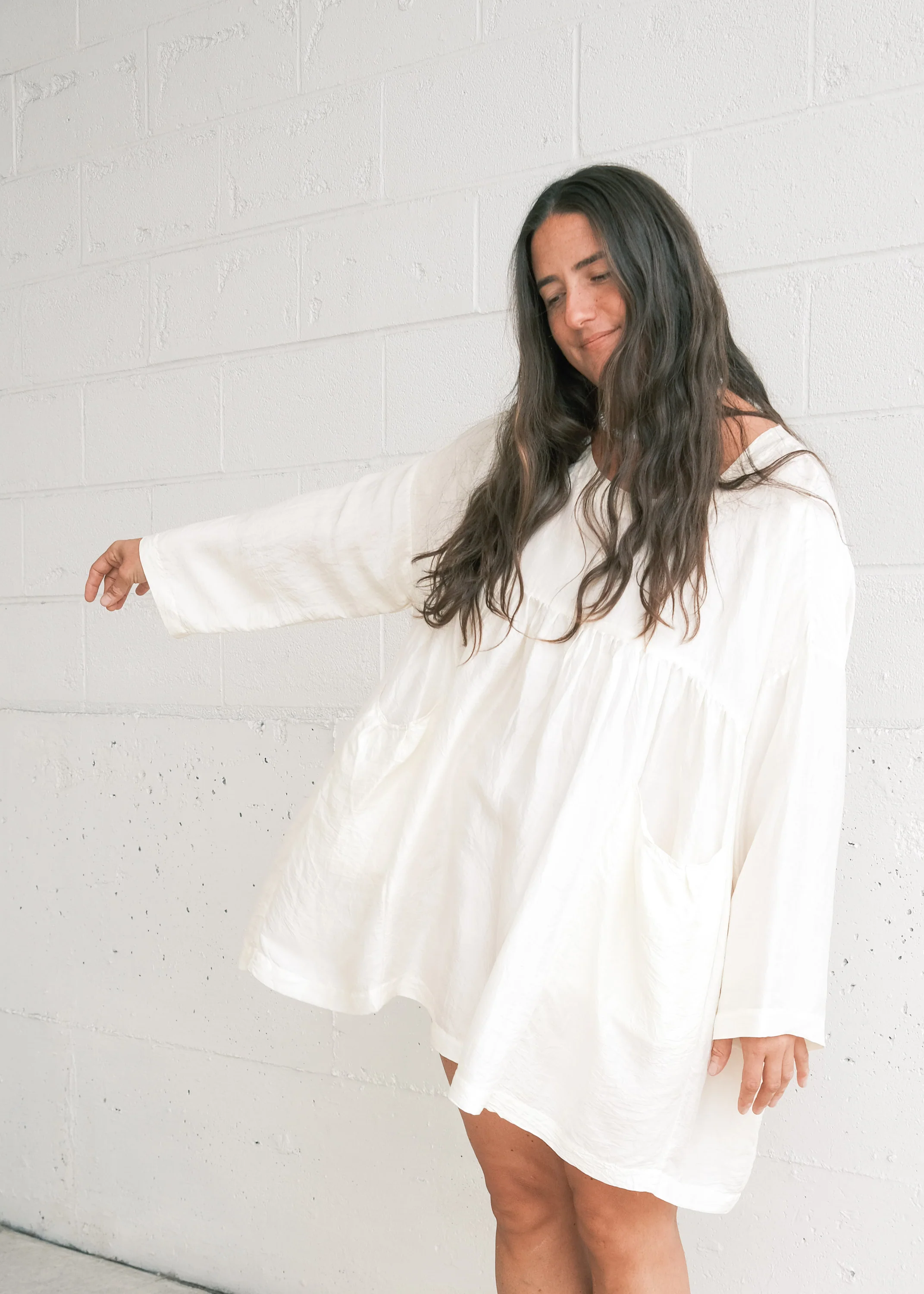 Journeywoman - Whispering Leaf Smock - Handwoven Mulberry Silk - Image 6