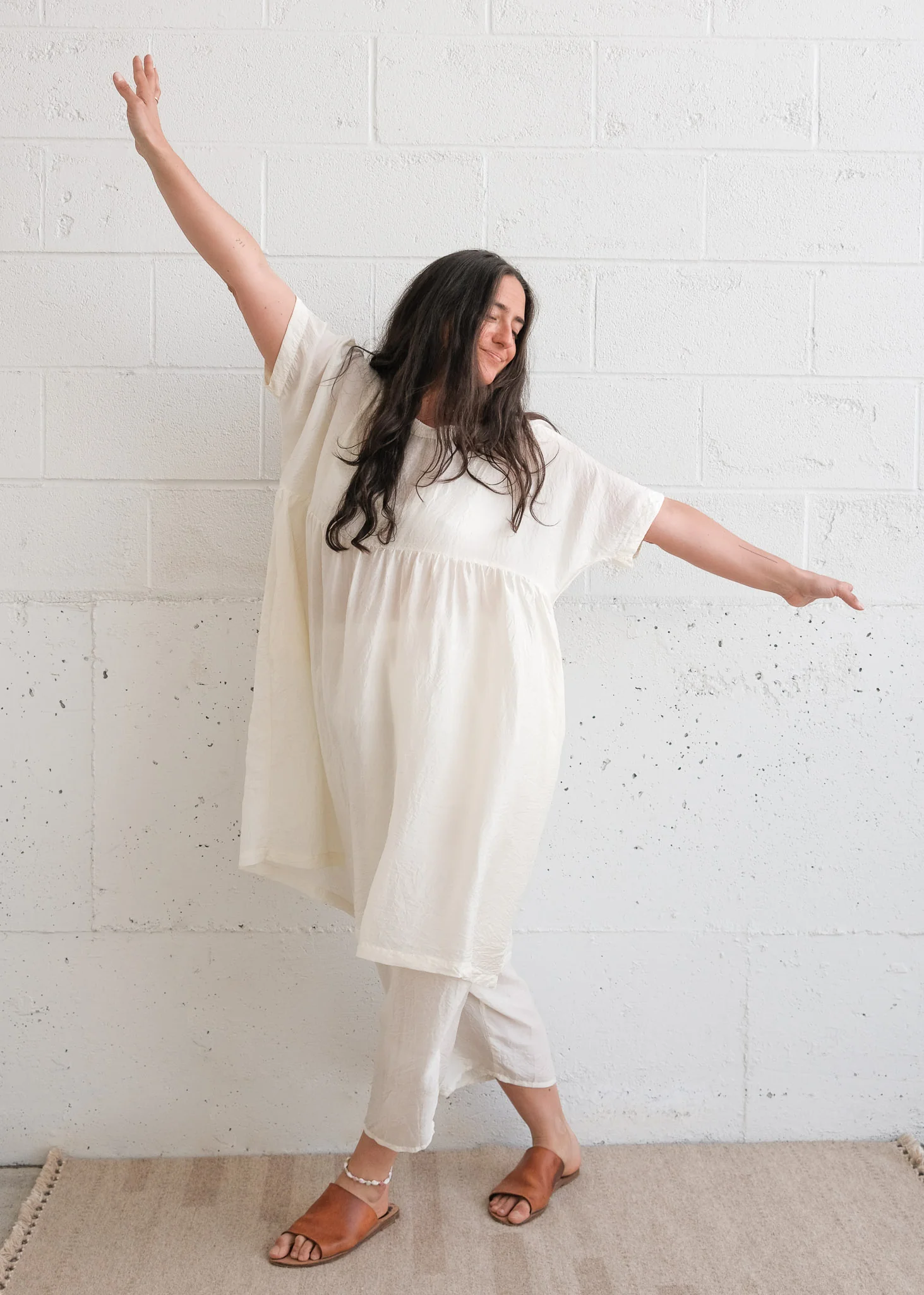 Journeywoman - Wildflower Dress - Handwoven Mulberry Silk - Image 3