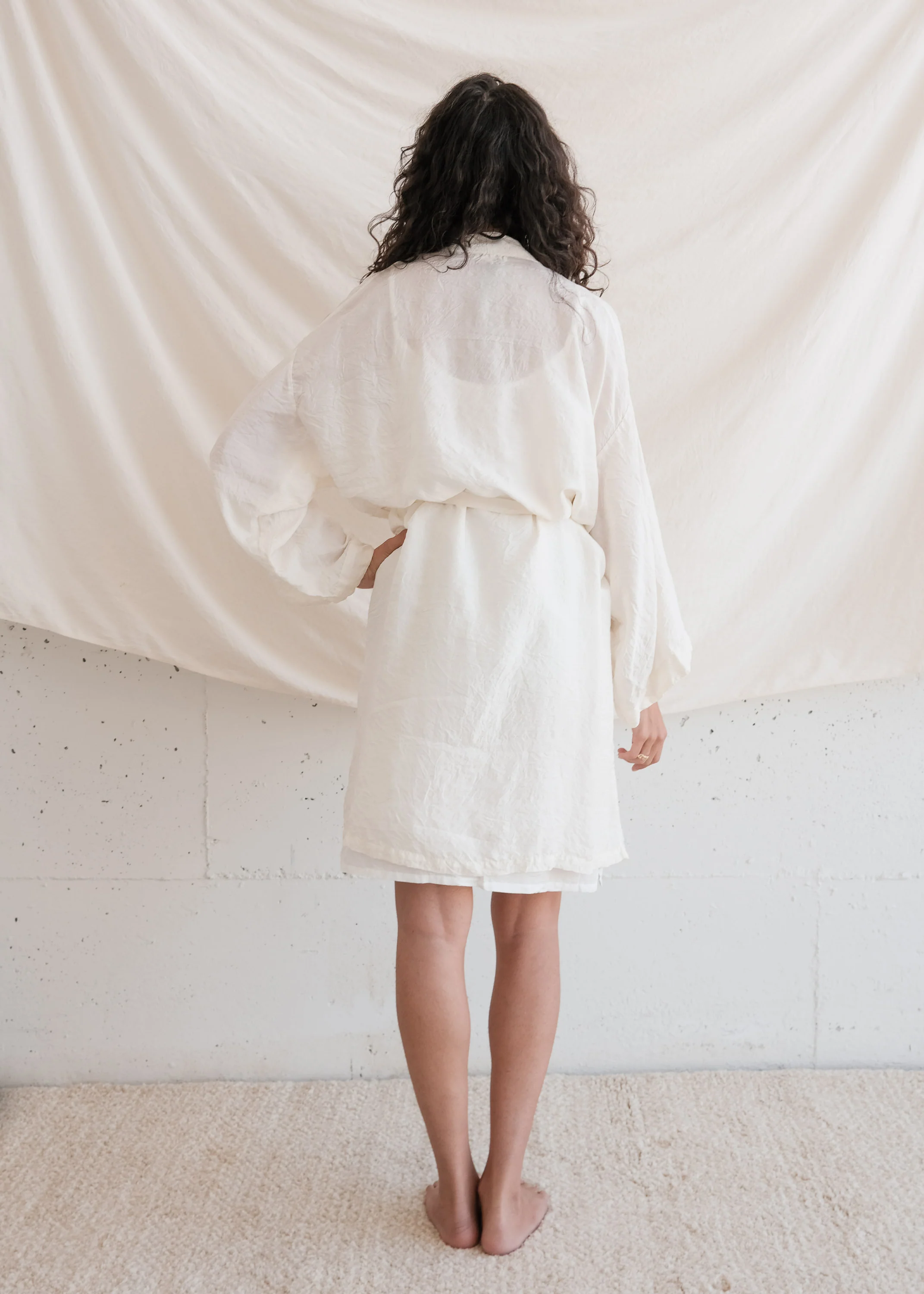 Yayla Robe - Handwoven Mulberry Silk - Dyeable - Image 10