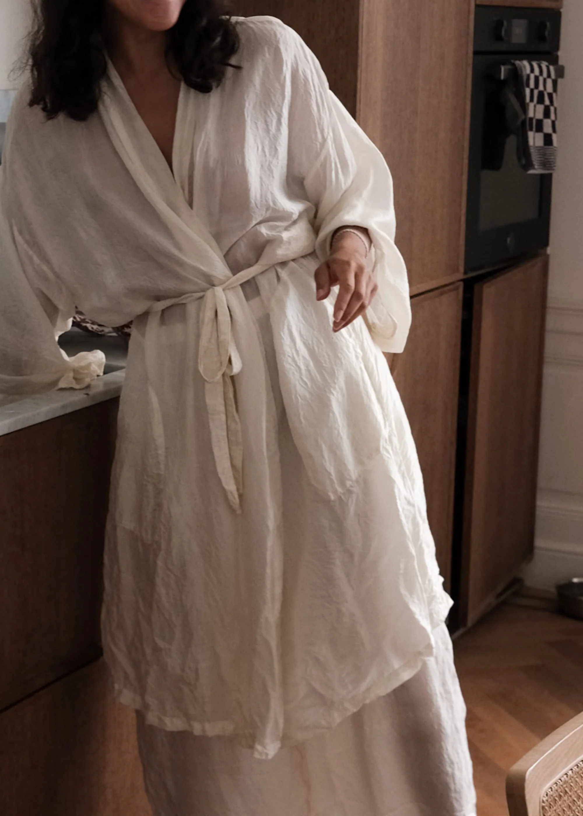 Yayla Robe - Handwoven Mulberry Silk - Dyeable - Image 3