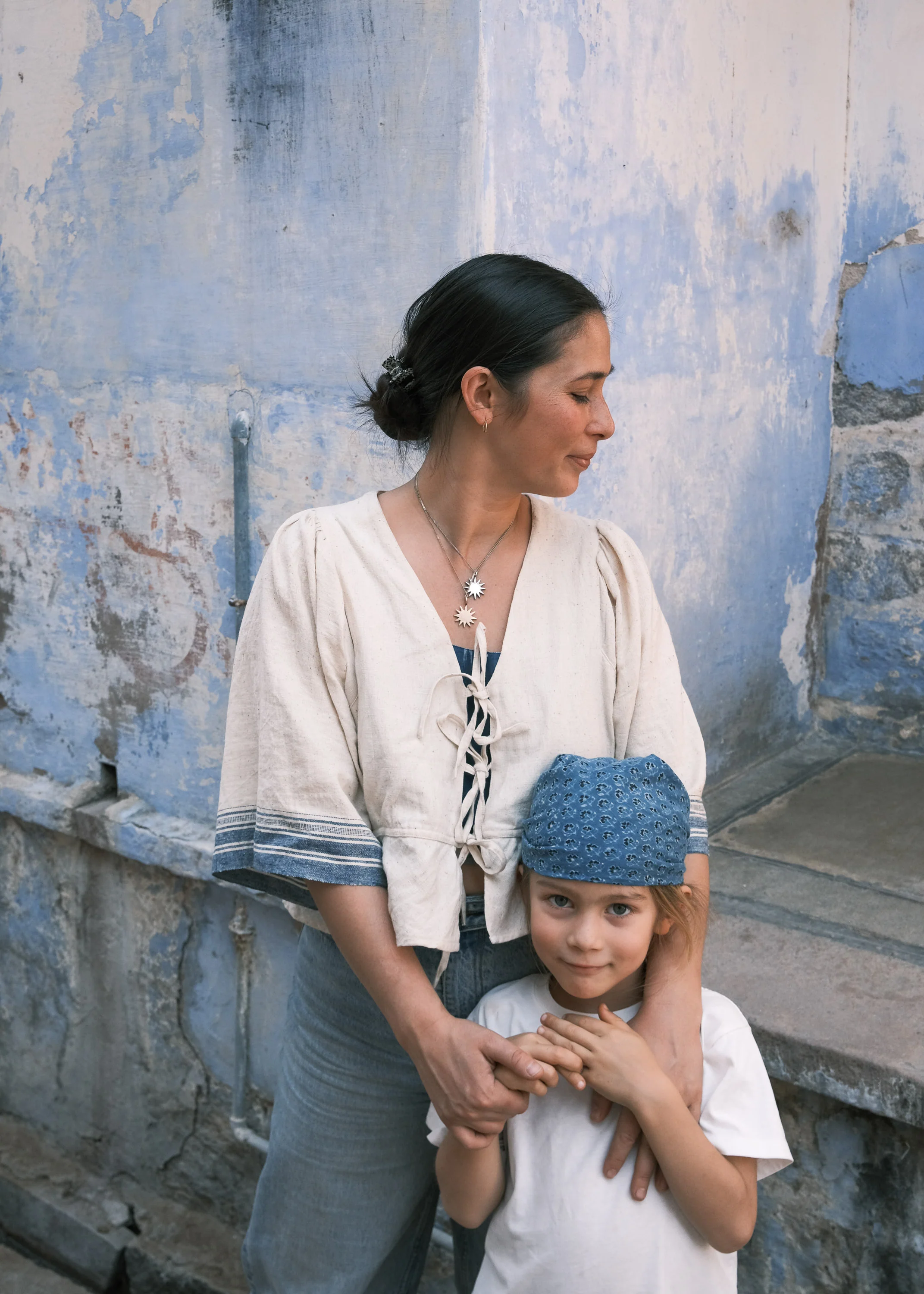 Juniper Top - Handwoven Kala Cotton - Indigo Echo - Image 7
