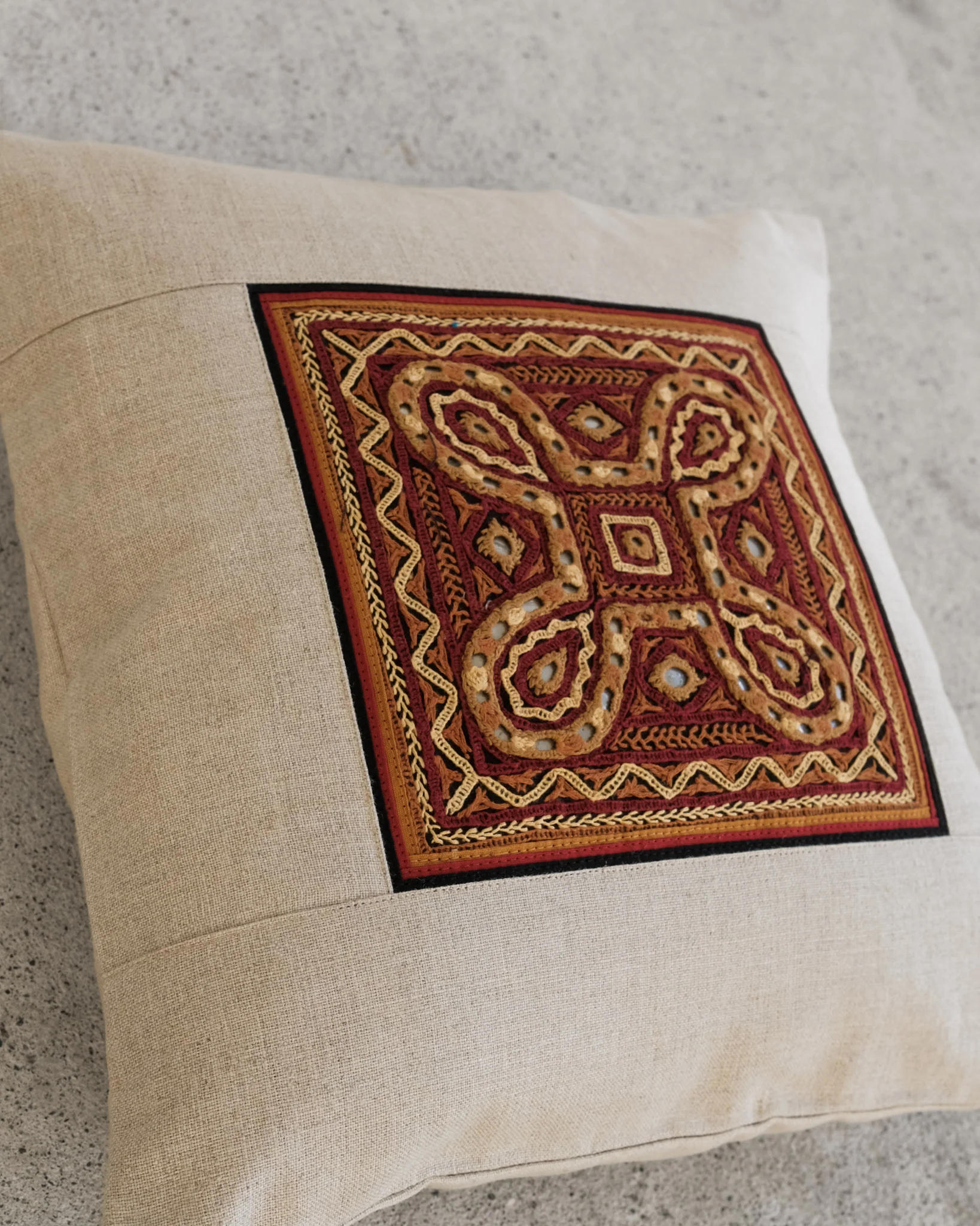 Kachchh Embroidery - 12" Cushion Cover - Ahir - Desert Diamonds - Image 4