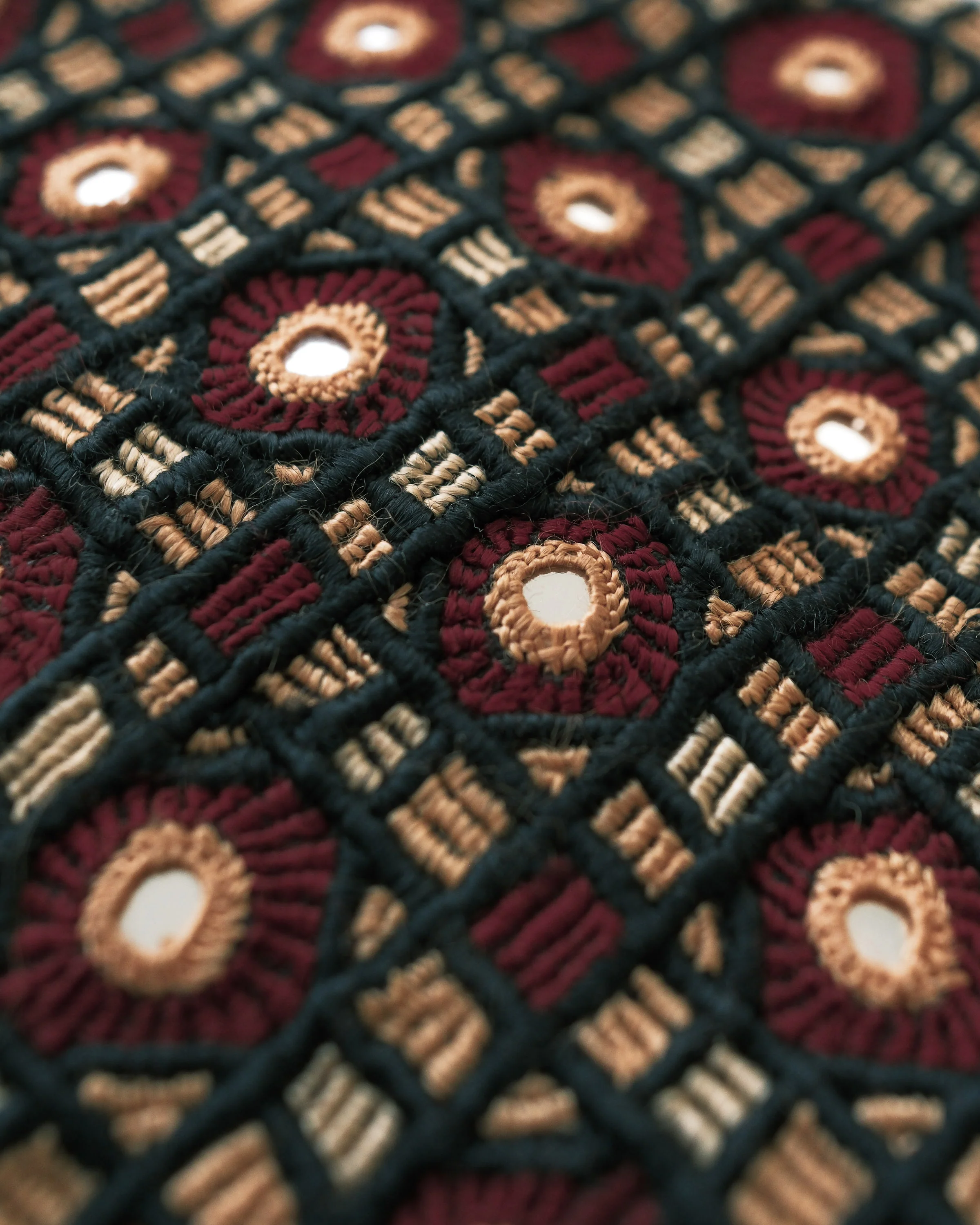 Kachchh Embroidery - Folded Bag / Clutch - Dhanetah Jat - Golden Moons - Image 8