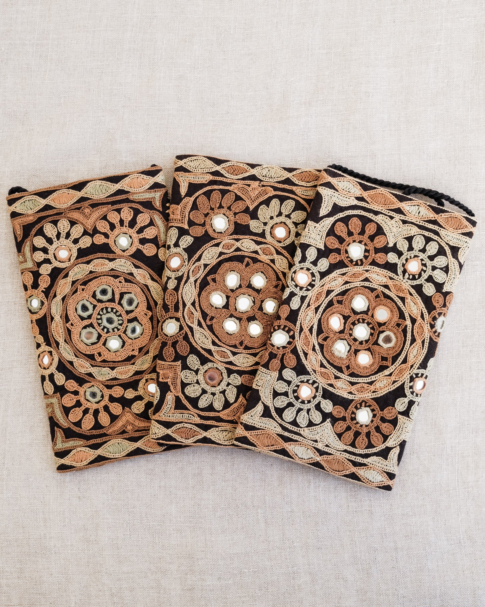 Kachchh Embroidery - Phone Pouch - Ahir - Sienna - Image 4