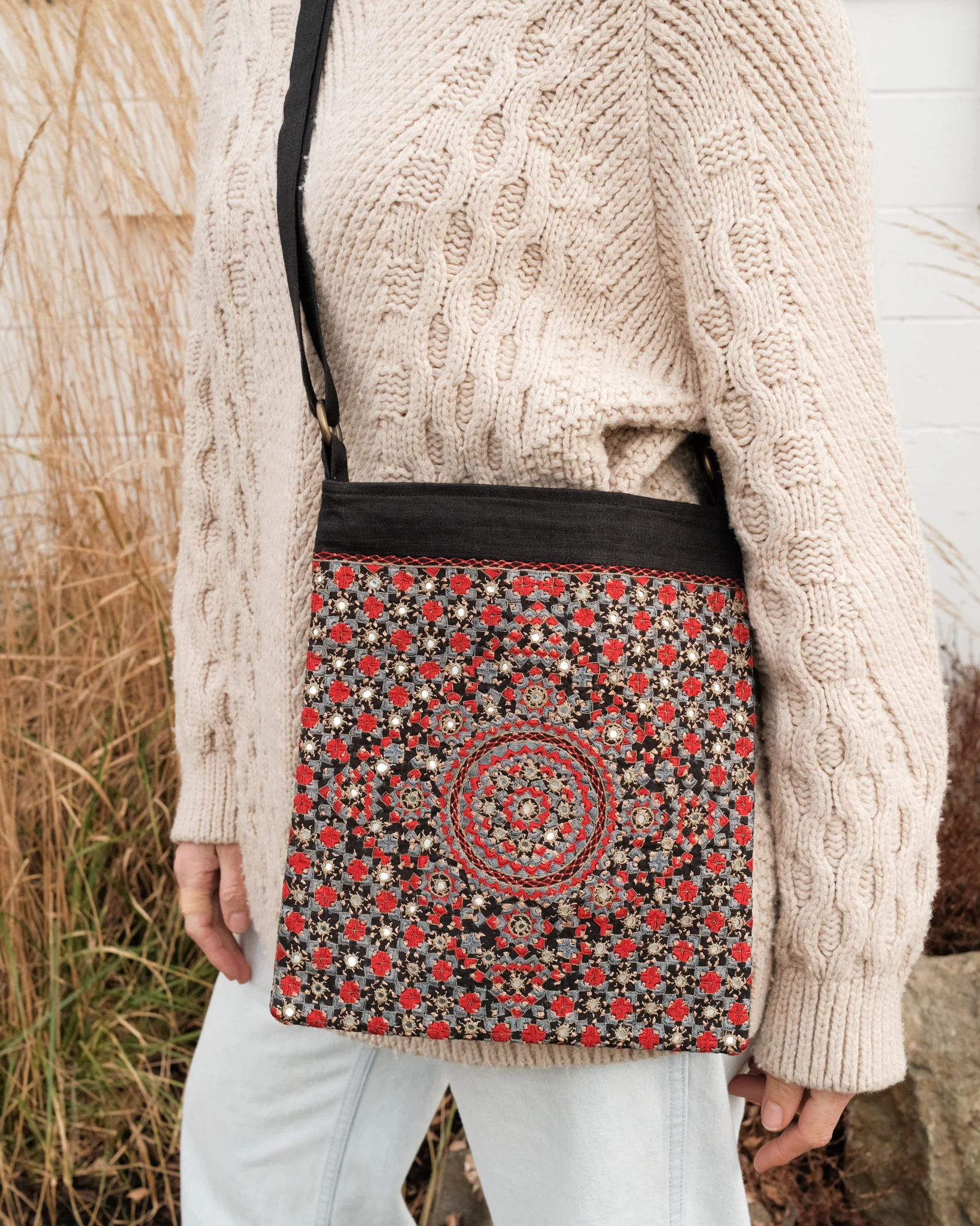 Kachchh Embroidery - Shoulder Bag - Sodha Rajput - Moonbeam
