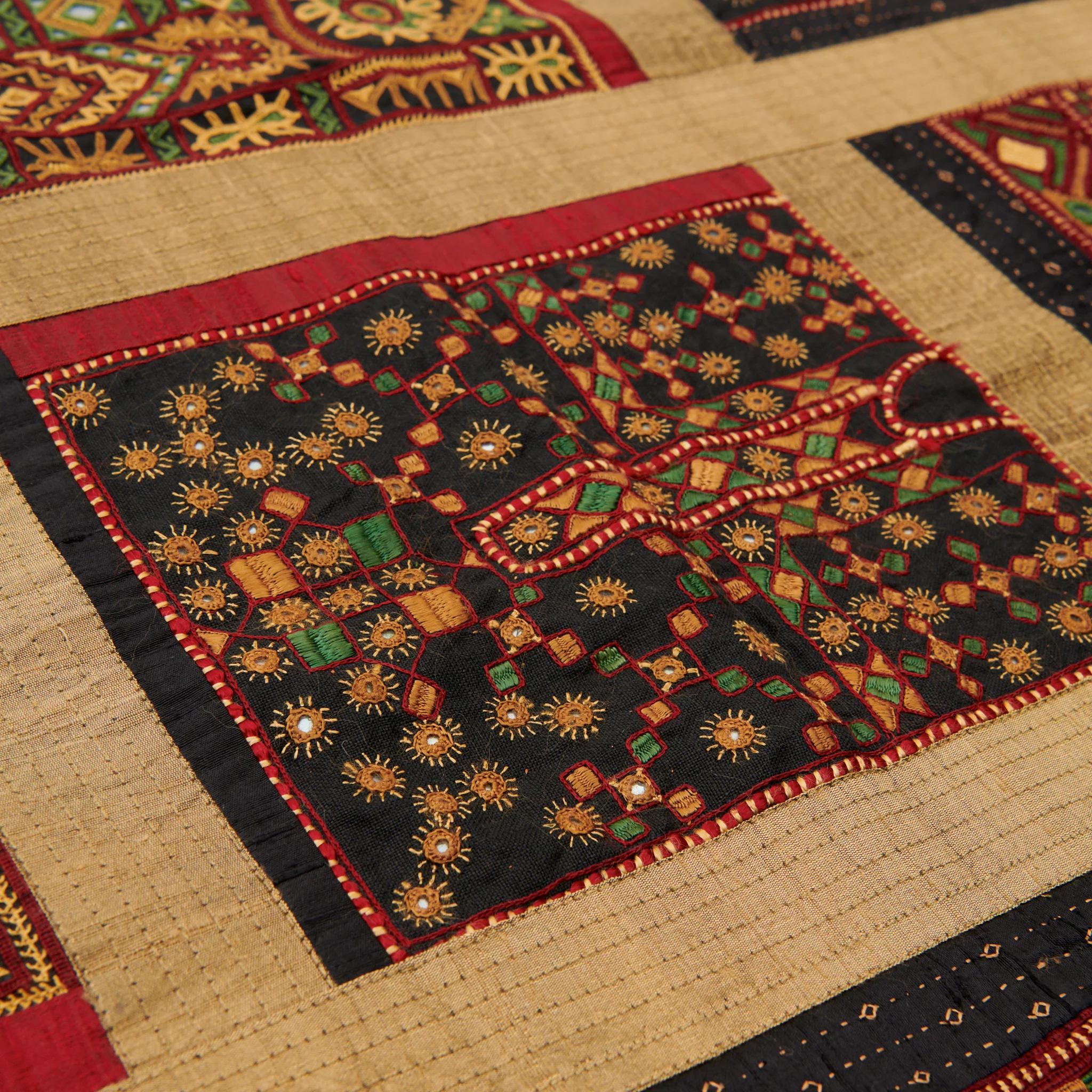 Kachchh Hand Embroidered Wall Hanging - Group Showcase - Golden Lights - Image 3
