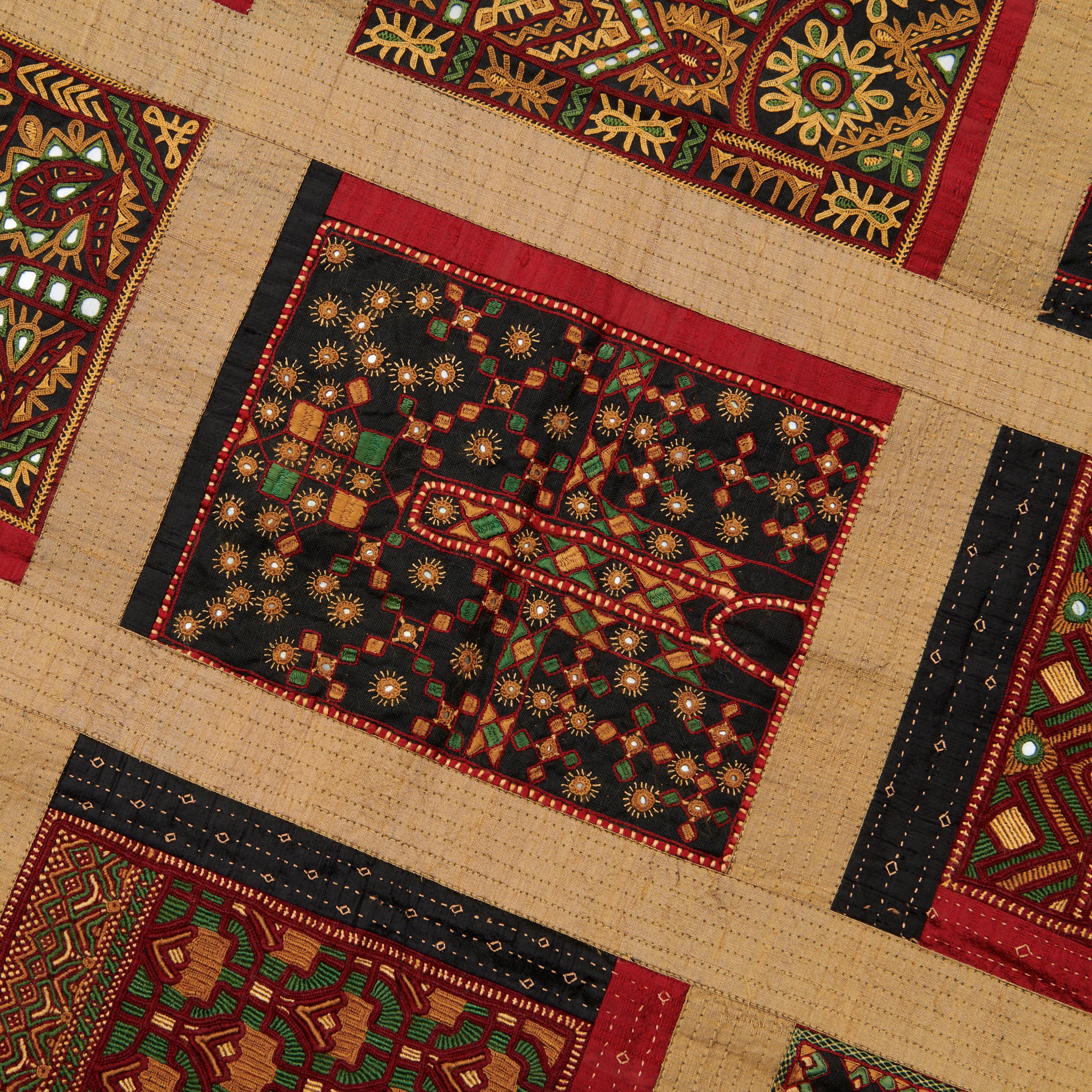 Kachchh Hand Embroidered Wall Hanging - Group Showcase - Golden Lights - Image 6