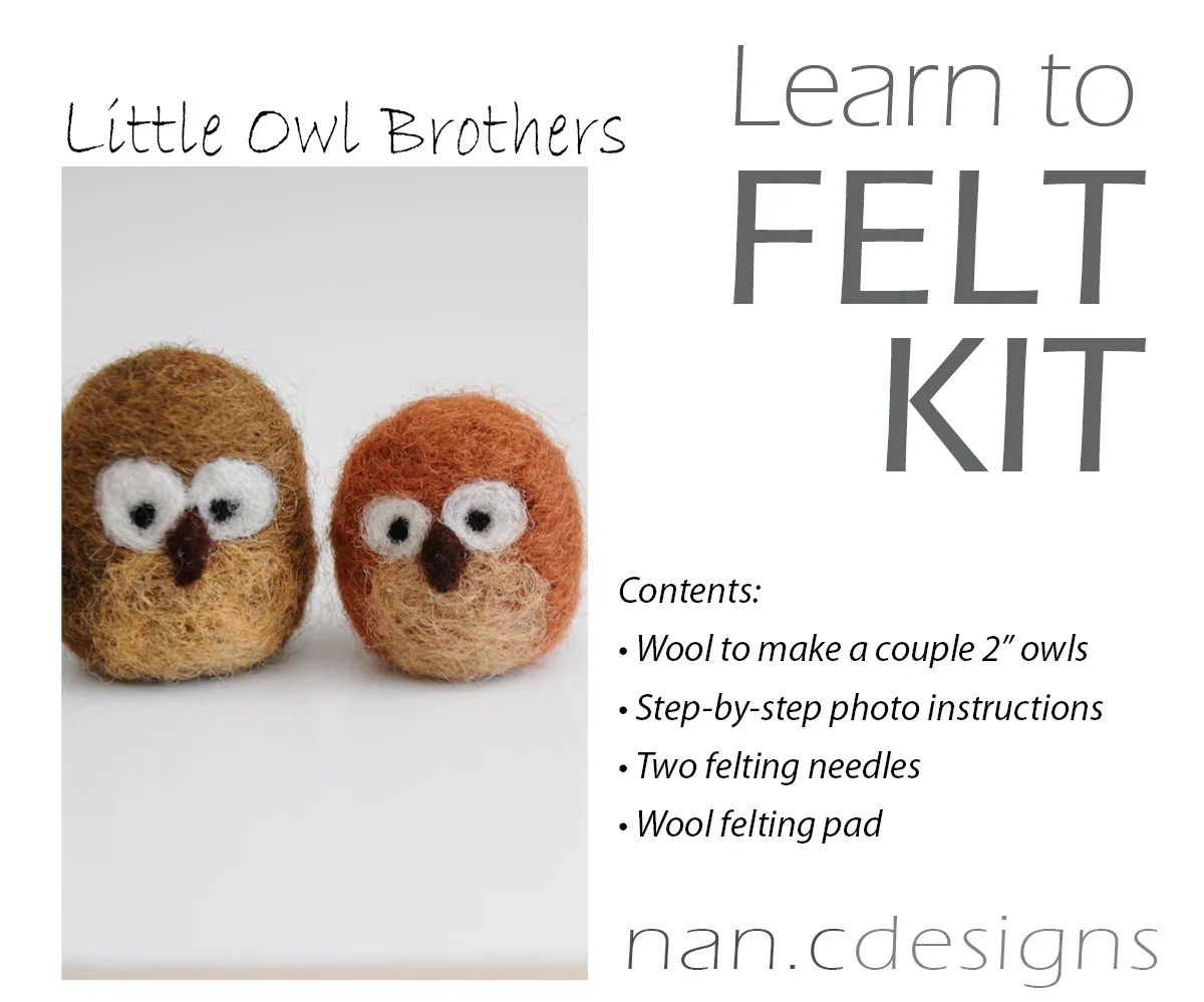 Learn to Felt Kit - Little Owl Brothers - Image 2