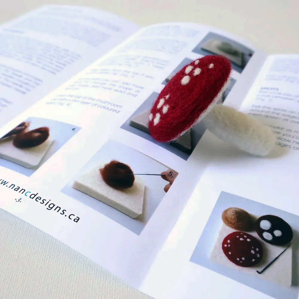 Learn to Felt Kit - Mushrooms - Image 3