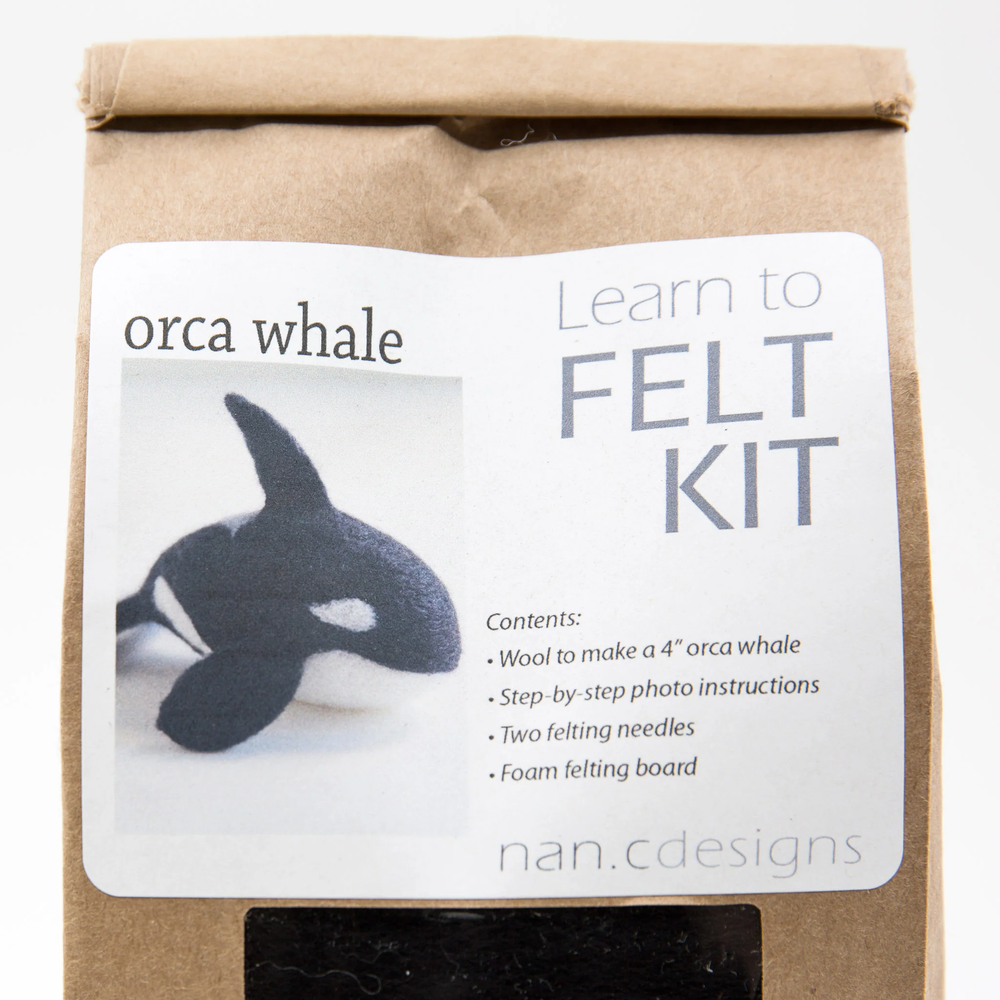 Learn to Felt Kit - Orca Whale - Image 5