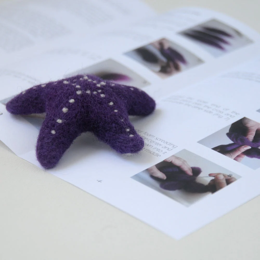 Learn to Felt Kit - Purple Sea Star - Image 3