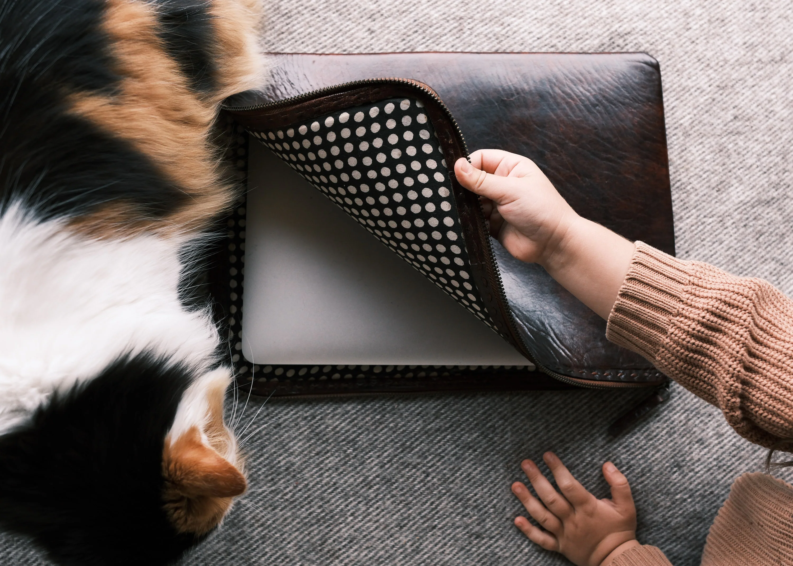 Leather Laptop Case - Brown - Image 3