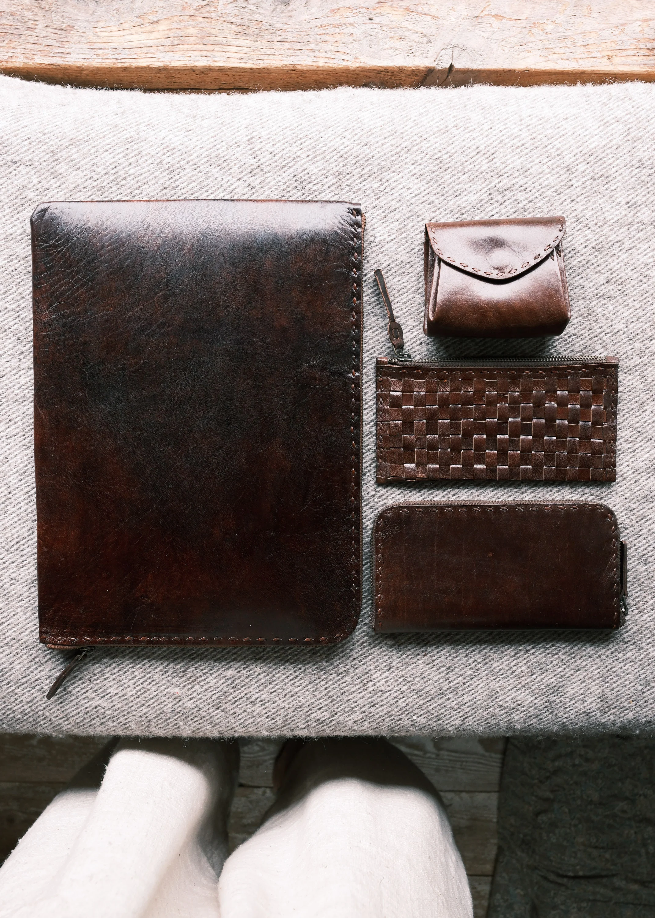 Leather Laptop Case - Brown - Image 4