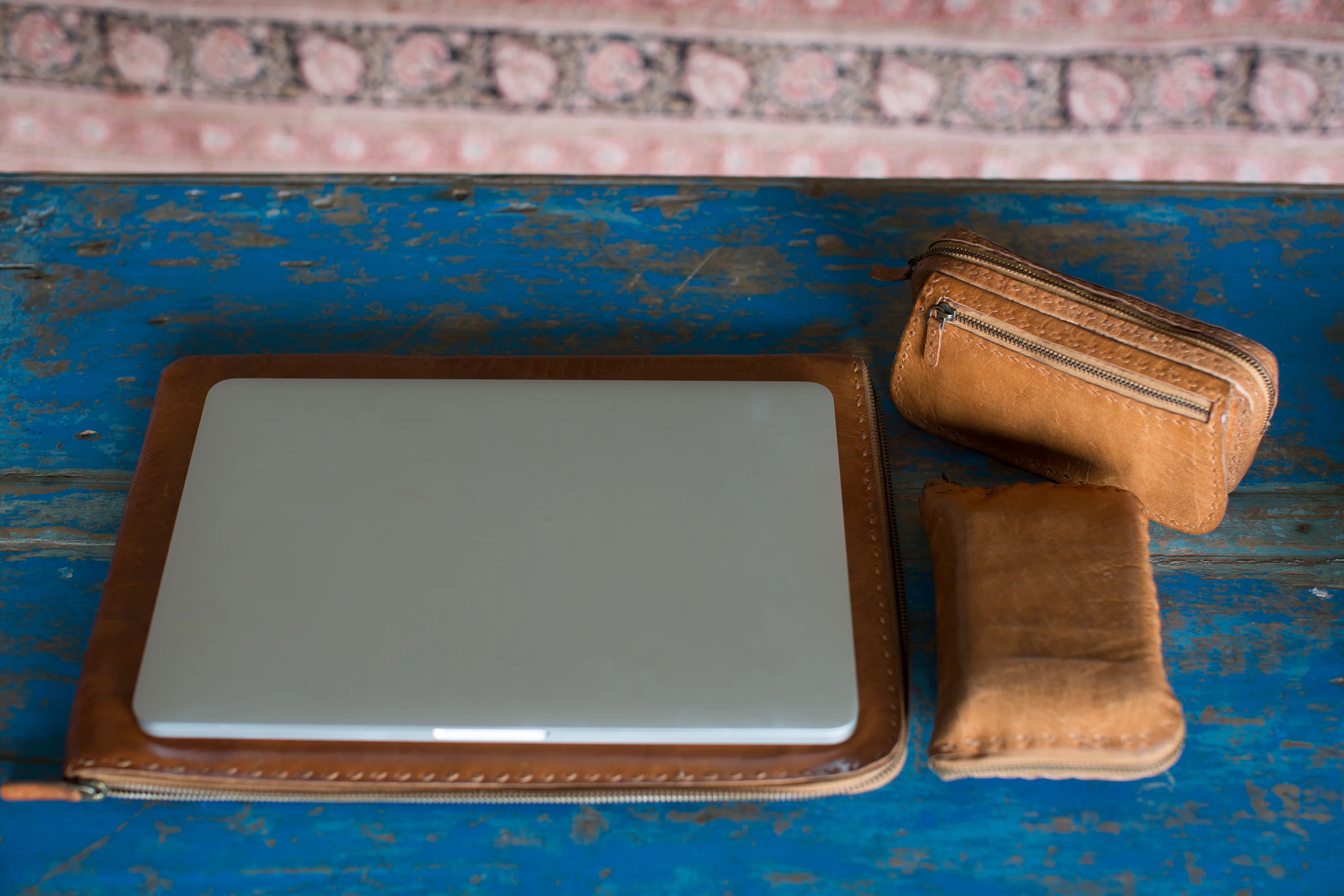 Leather Laptop Case - Red - Image 3