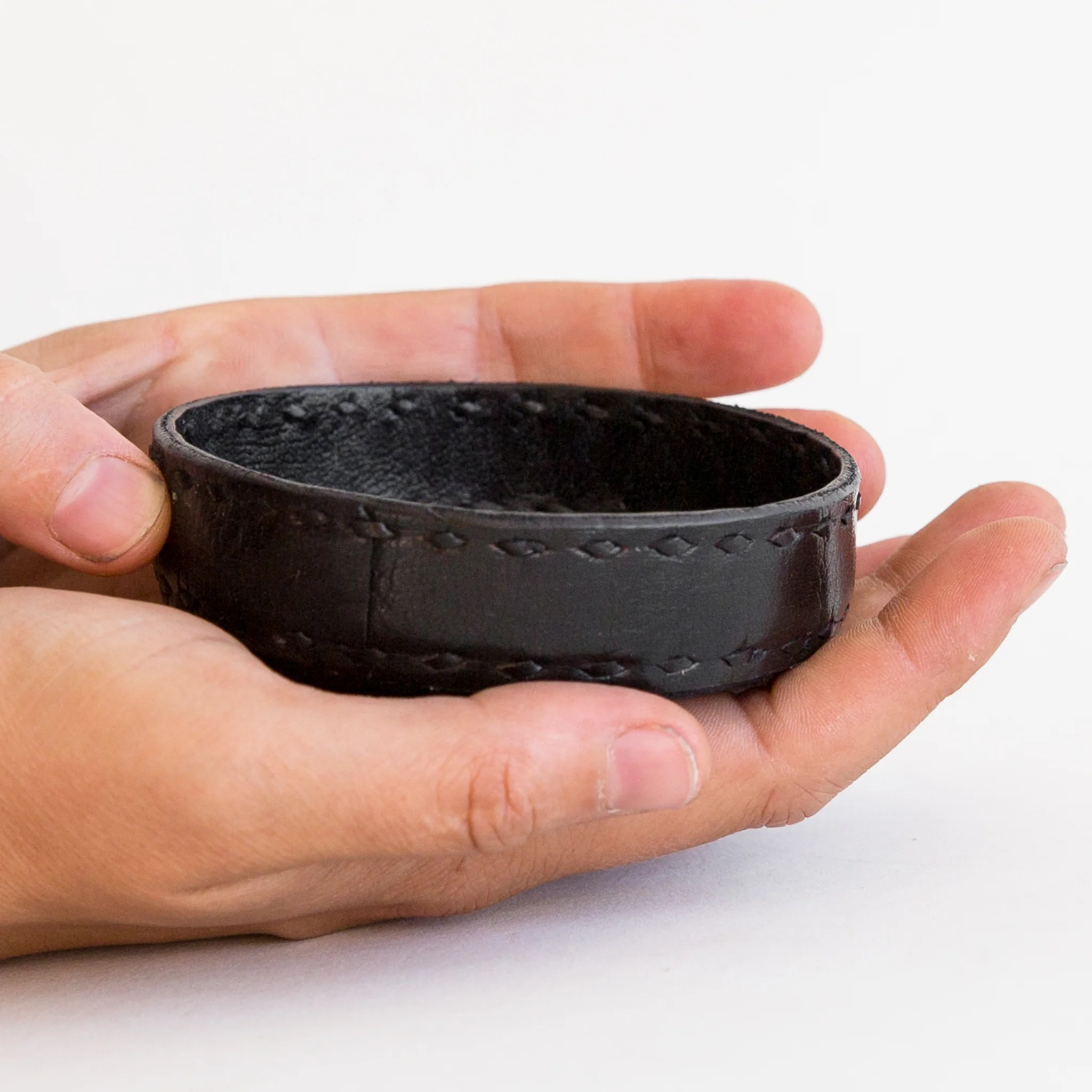 Leather Treasure Holder - Black