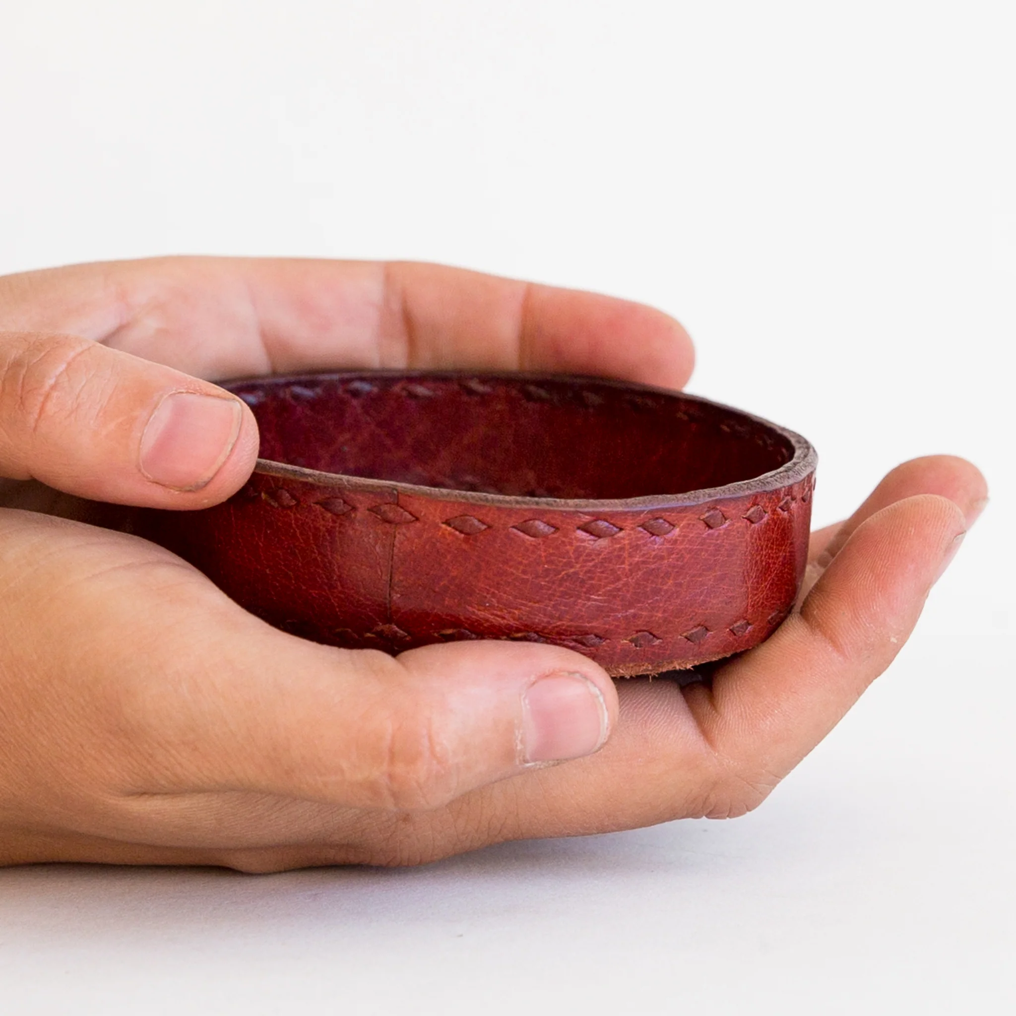 Leather Treasure Holder - Red