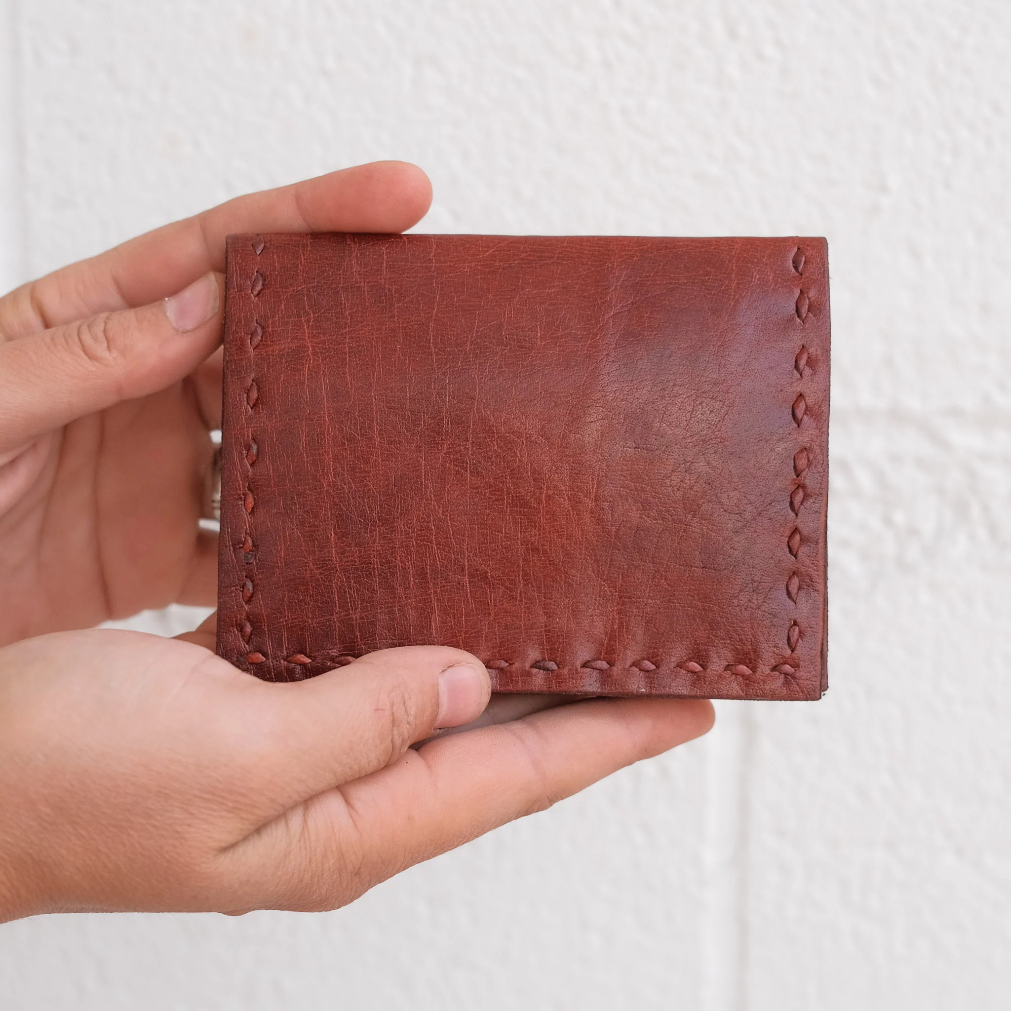 Leather Wallet Simple - Red