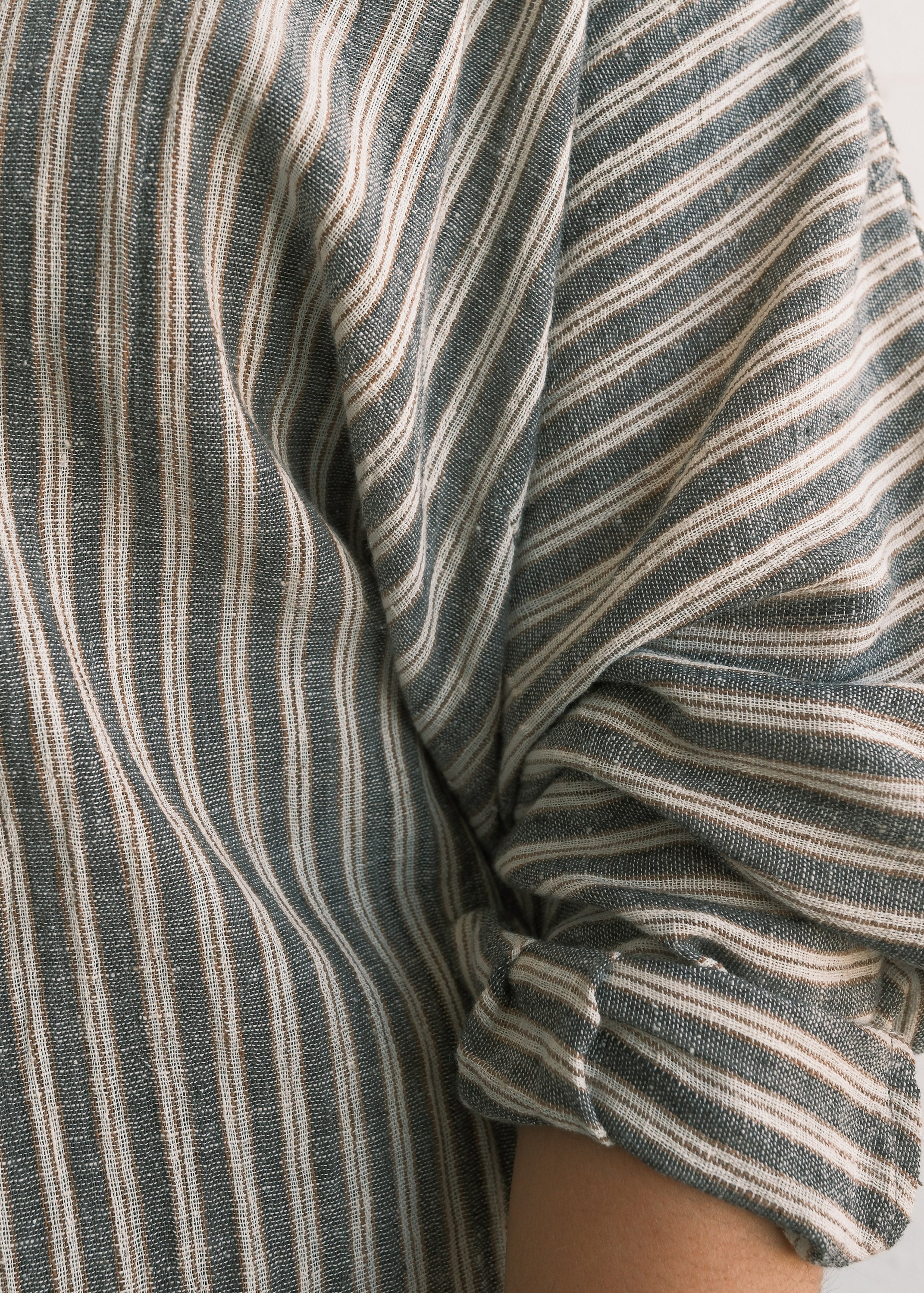Manali Shirt - Handspun & Handwoven Organic Cotton - Papyrus - Image 5