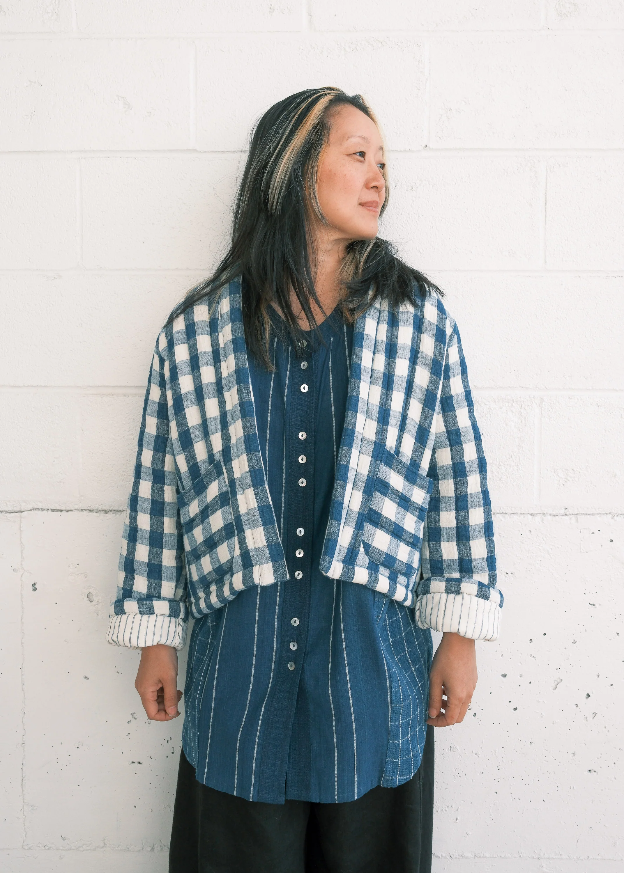 Masala Shirt - Handwoven Cotton - Indigo Waters - Image 7