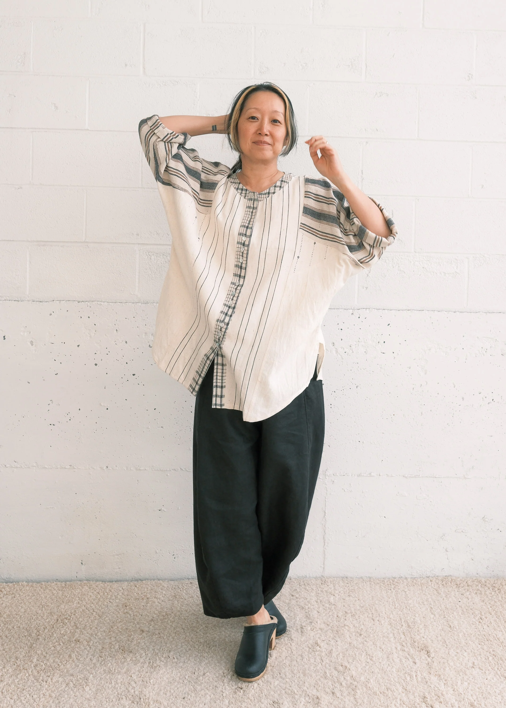 Masala Shirt - Handwoven Cotton - Moonlight - Image 3