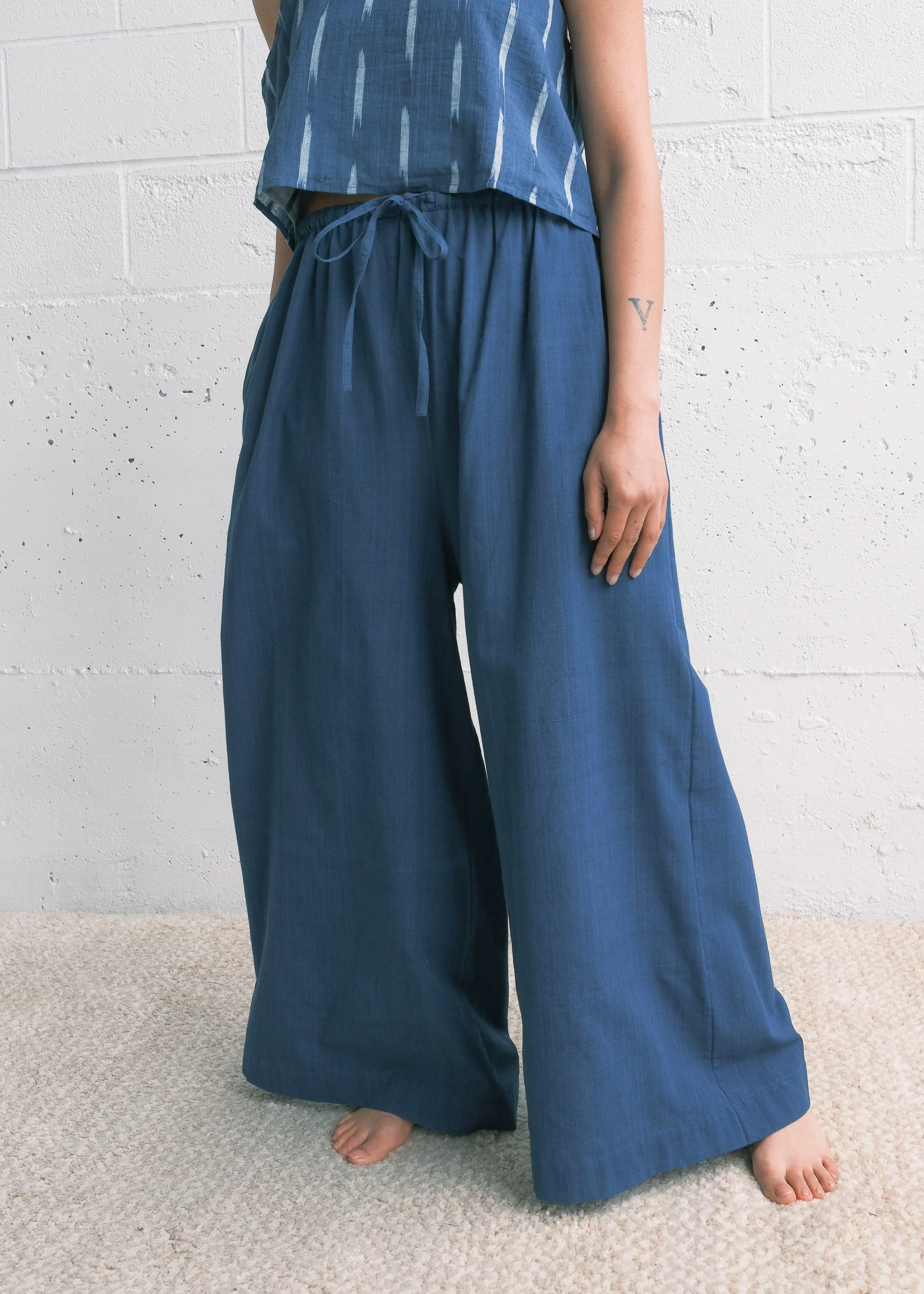 Neroli Pant - Handwoven Cotton - Indigo