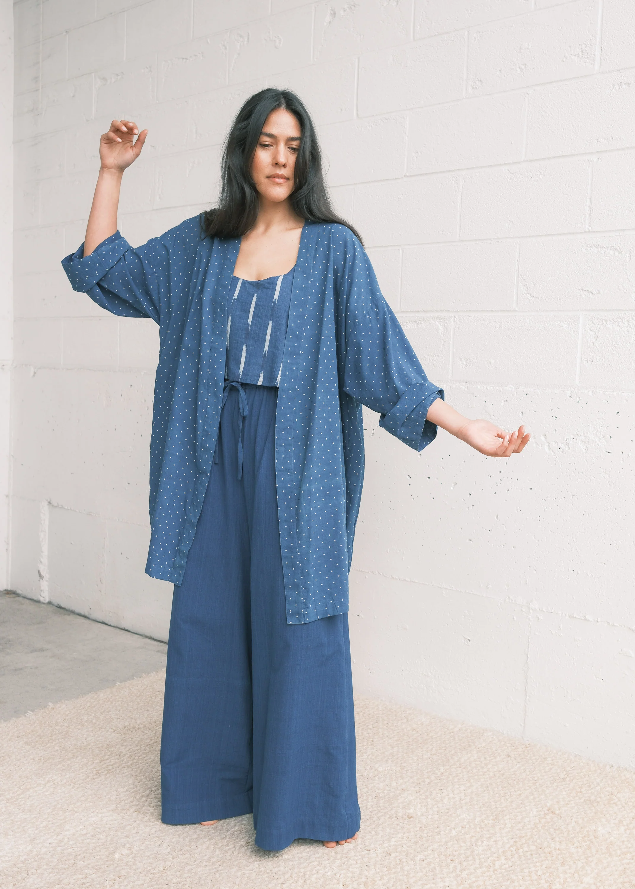 Neroli Pant - Handwoven Cotton - Indigo - Image 4