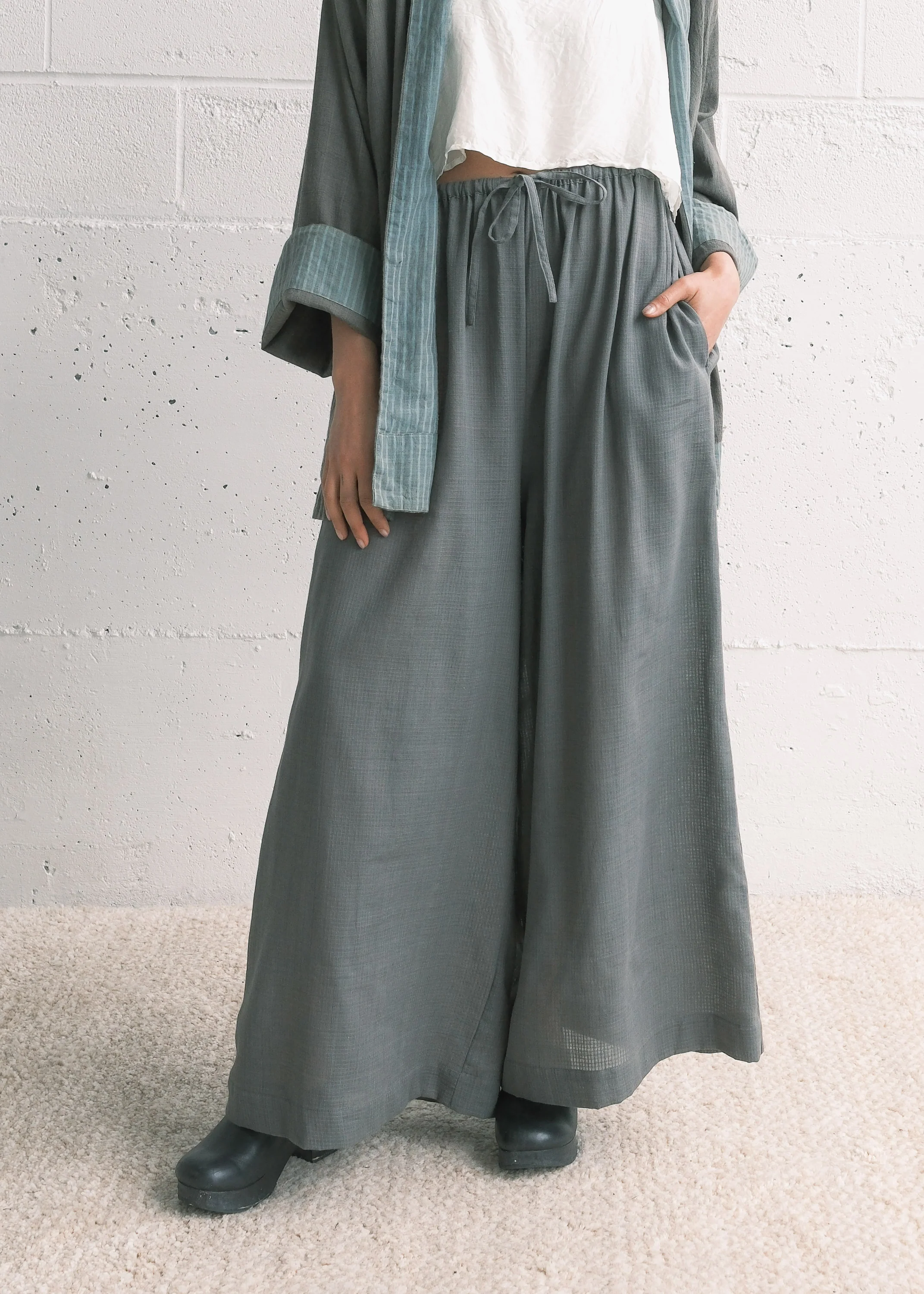Neroli Pant - Handwoven Cotton - Moss - Image 5