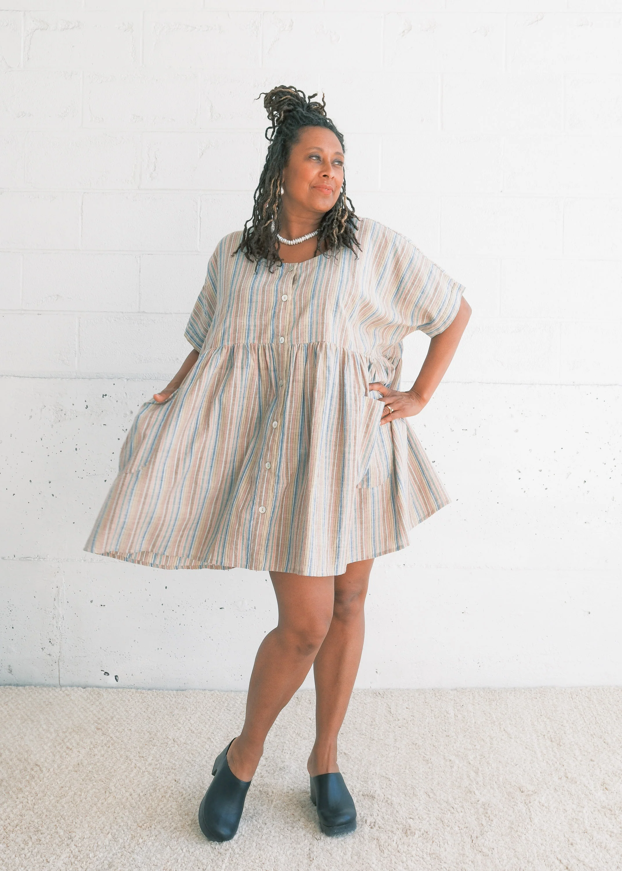 Nimmu Dress - Handwoven Cotton - Daydream