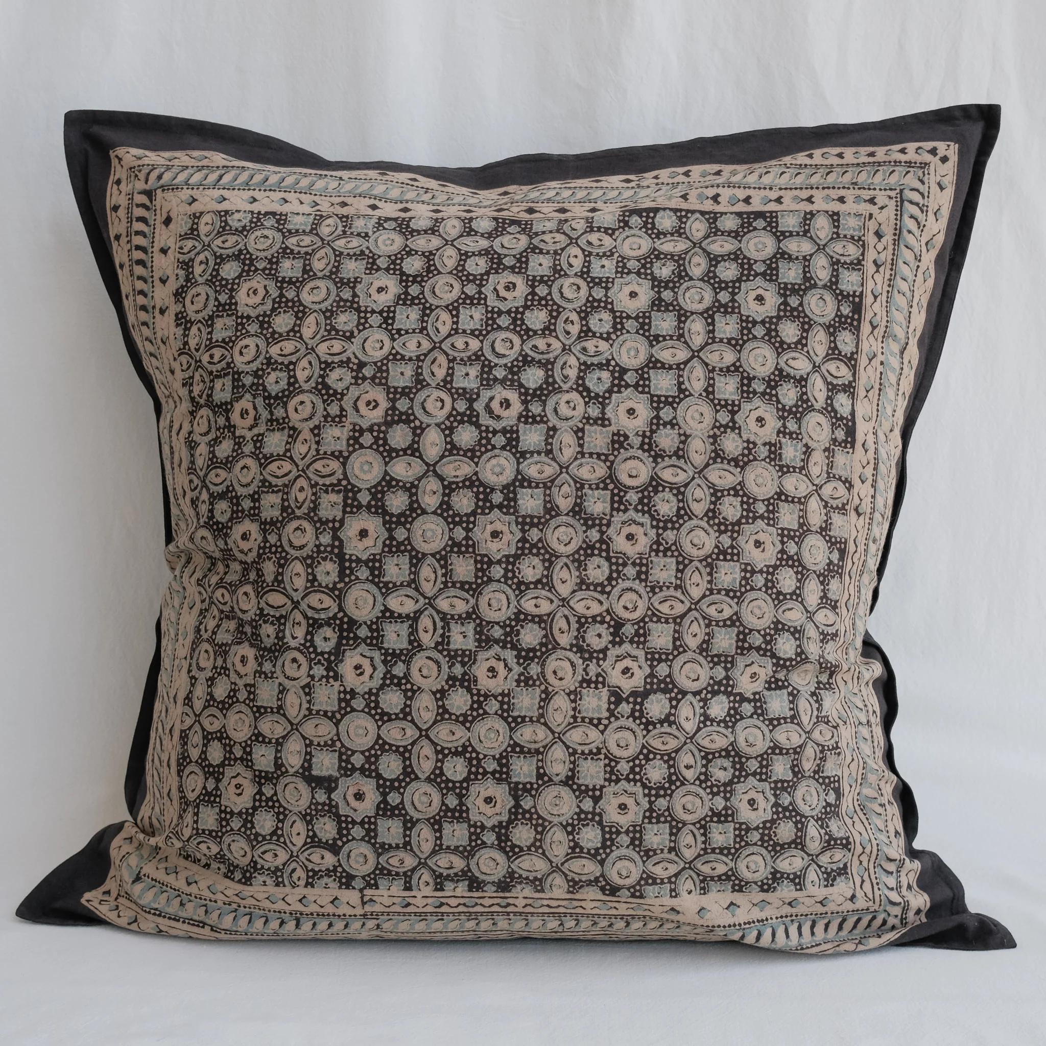 Organic Cotton Cushion Cover - Ajrakh Celestial - Image 4