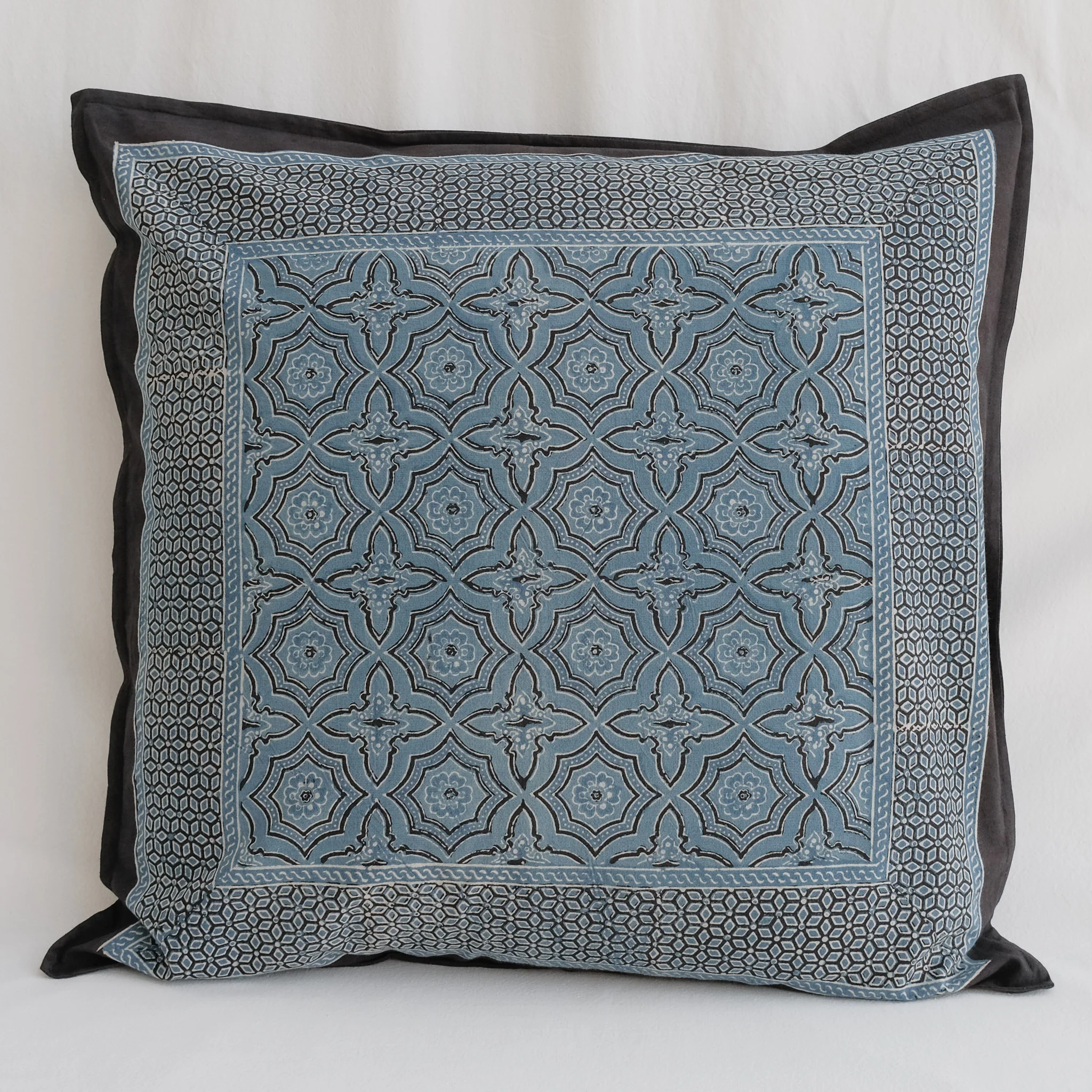 Organic Cotton Cushion Cover - Ajrakh Meditation - Image 4