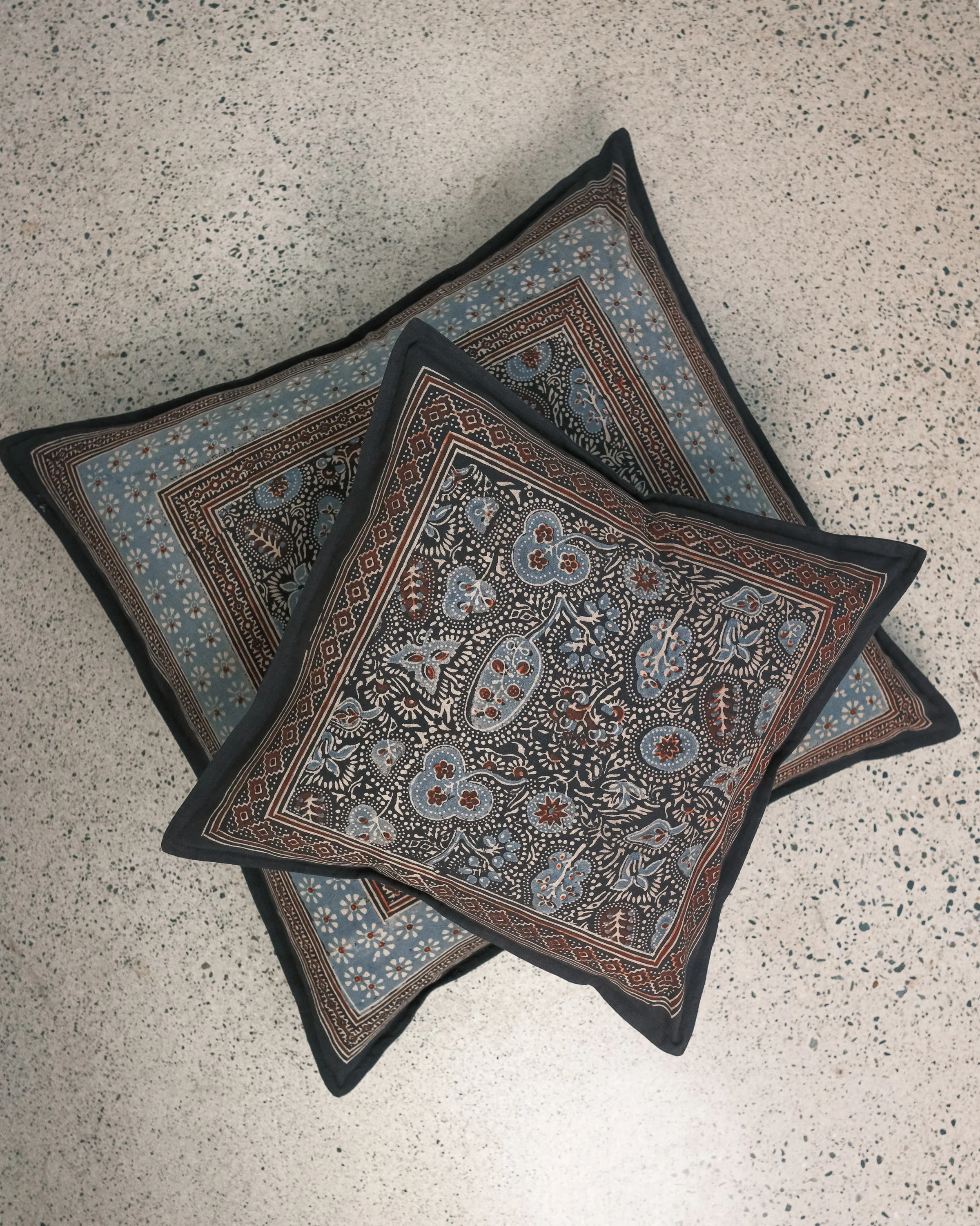 Organic Cotton Cushion Cover - Ajrakh Secret Garden - Image 4