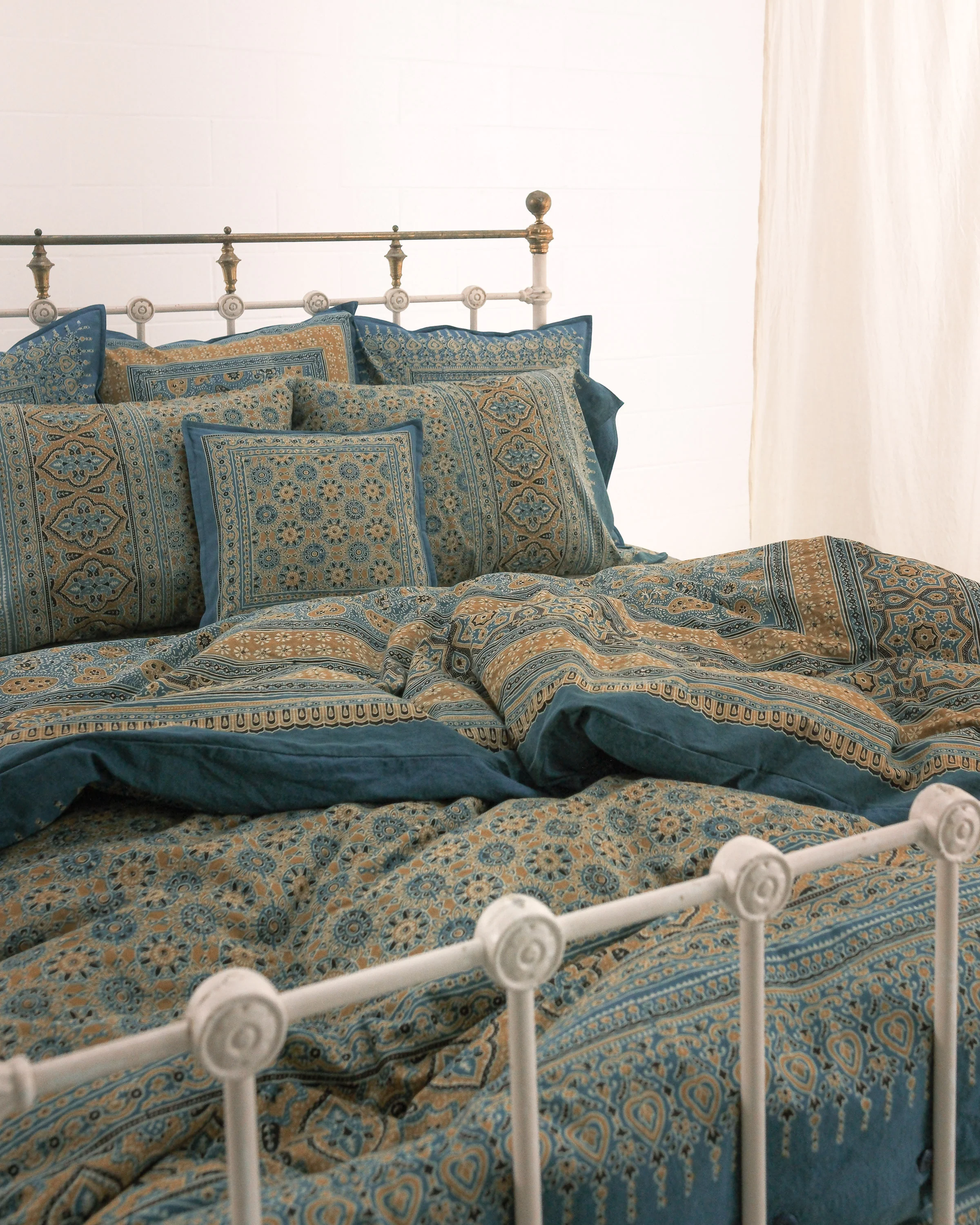Organic Cotton Duvet Cover - Ajrakh Golden Sun - Image 2