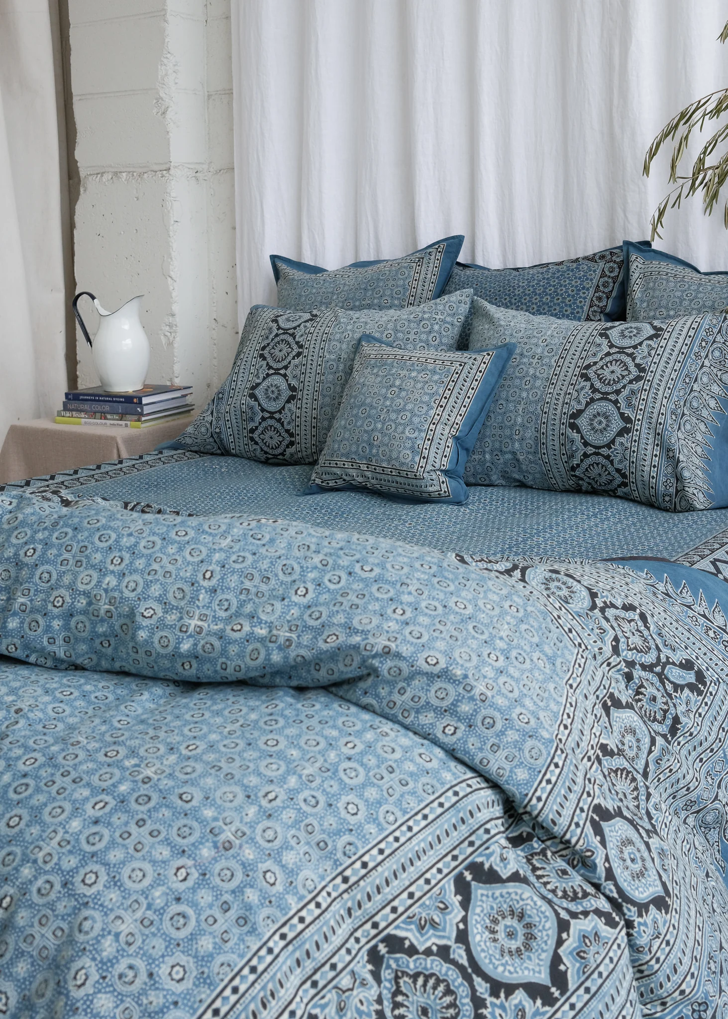 Organic Cotton Duvet Cover - Ajrakh Indigo Alchemy - Image 3