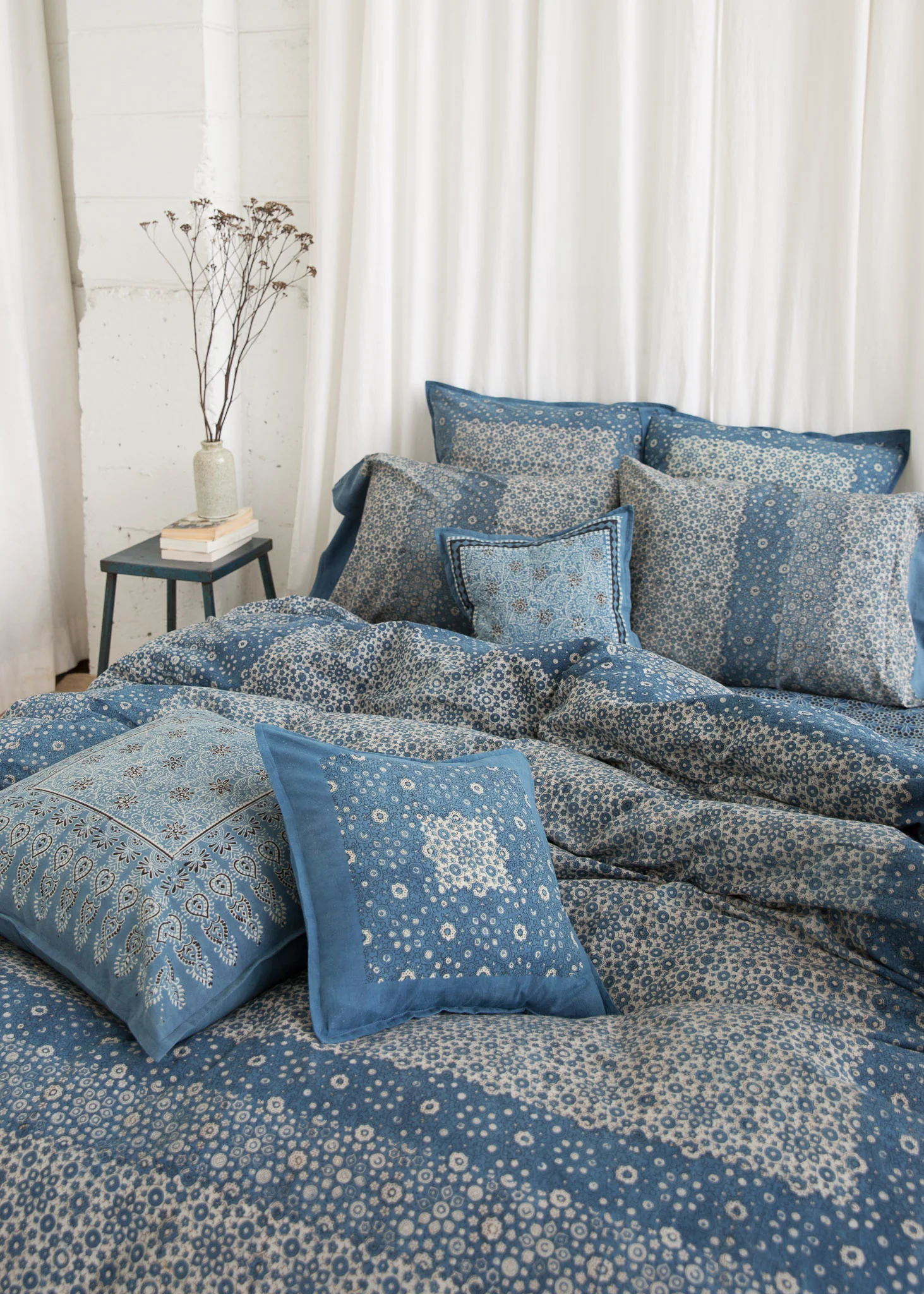 Organic Cotton Duvet Cover - Ajrakh Crystalline - Image 3
