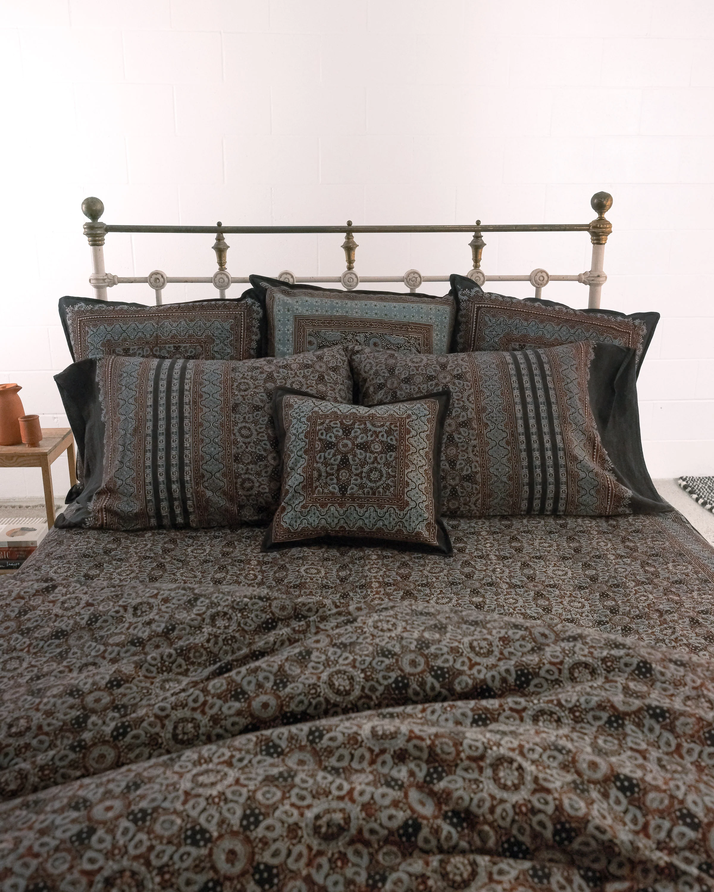 Organic Cotton Duvet Cover - Ajrakh Moon Shadow - Image 4