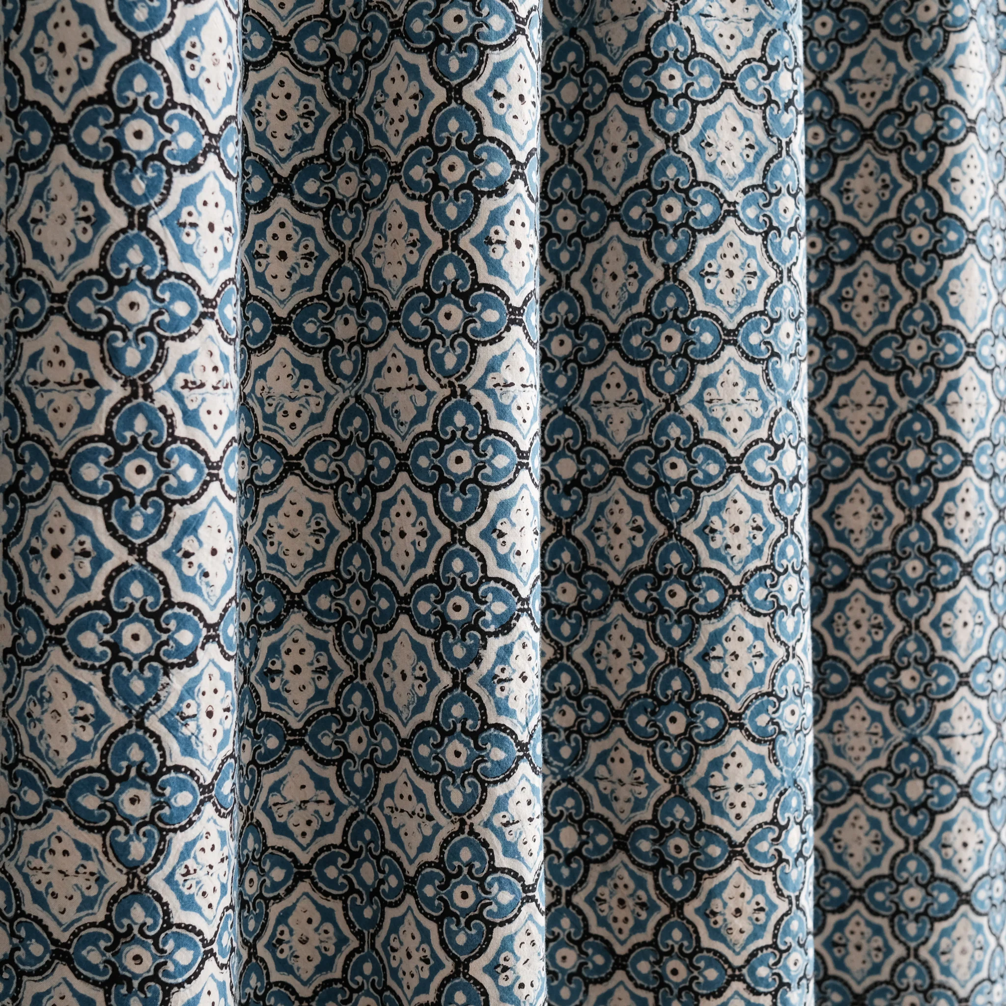 Organic Cotton Sheet - Ajrakh Indigo Arabesque - Image 2