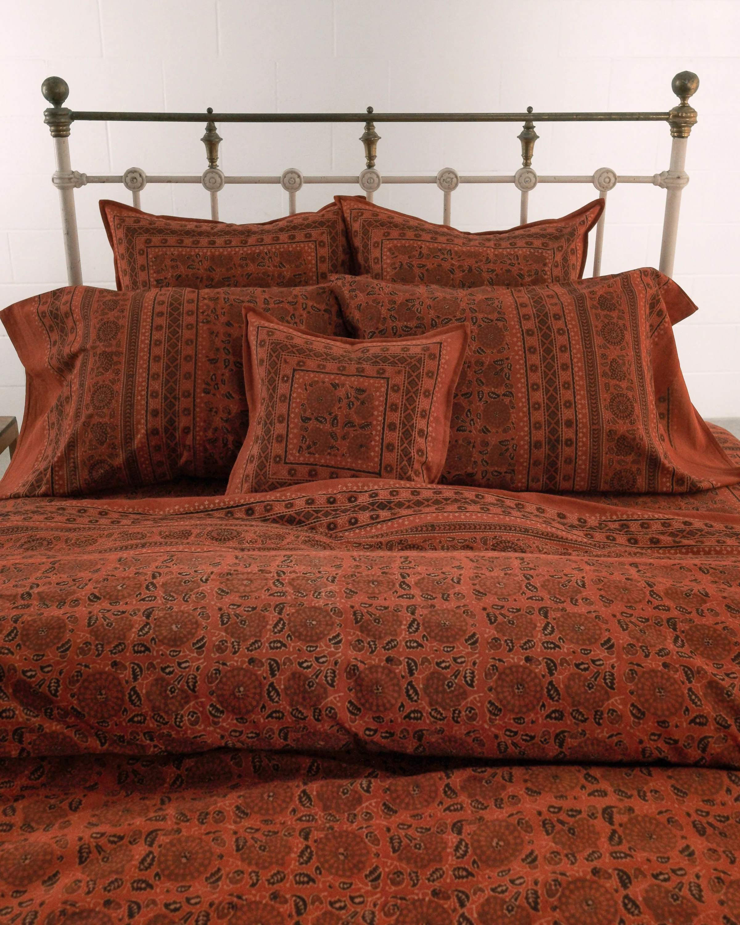 Organic Cotton Sheet - Ajrakh Madder Oasis - Image 5
