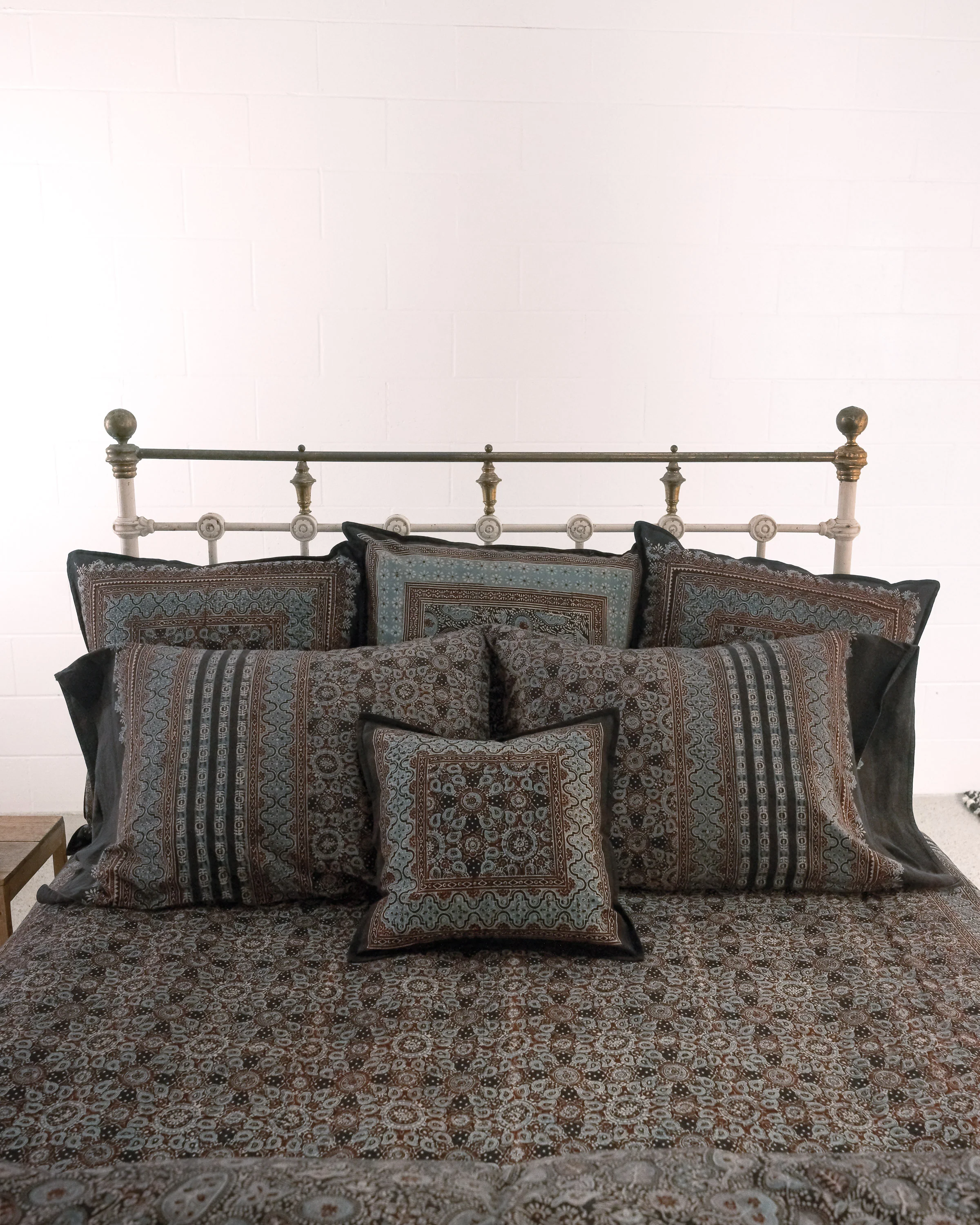 Organic Cotton Sheet - Ajrakh Moon Shadow - Image 4
