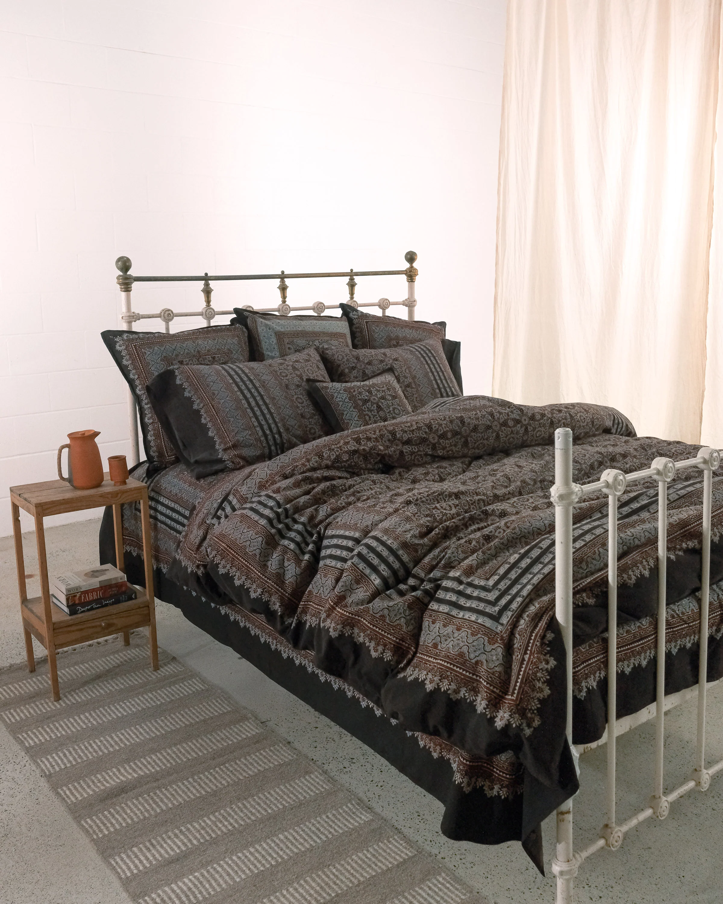 Organic Cotton Sheet - Ajrakh Moon Shadow - Image 6